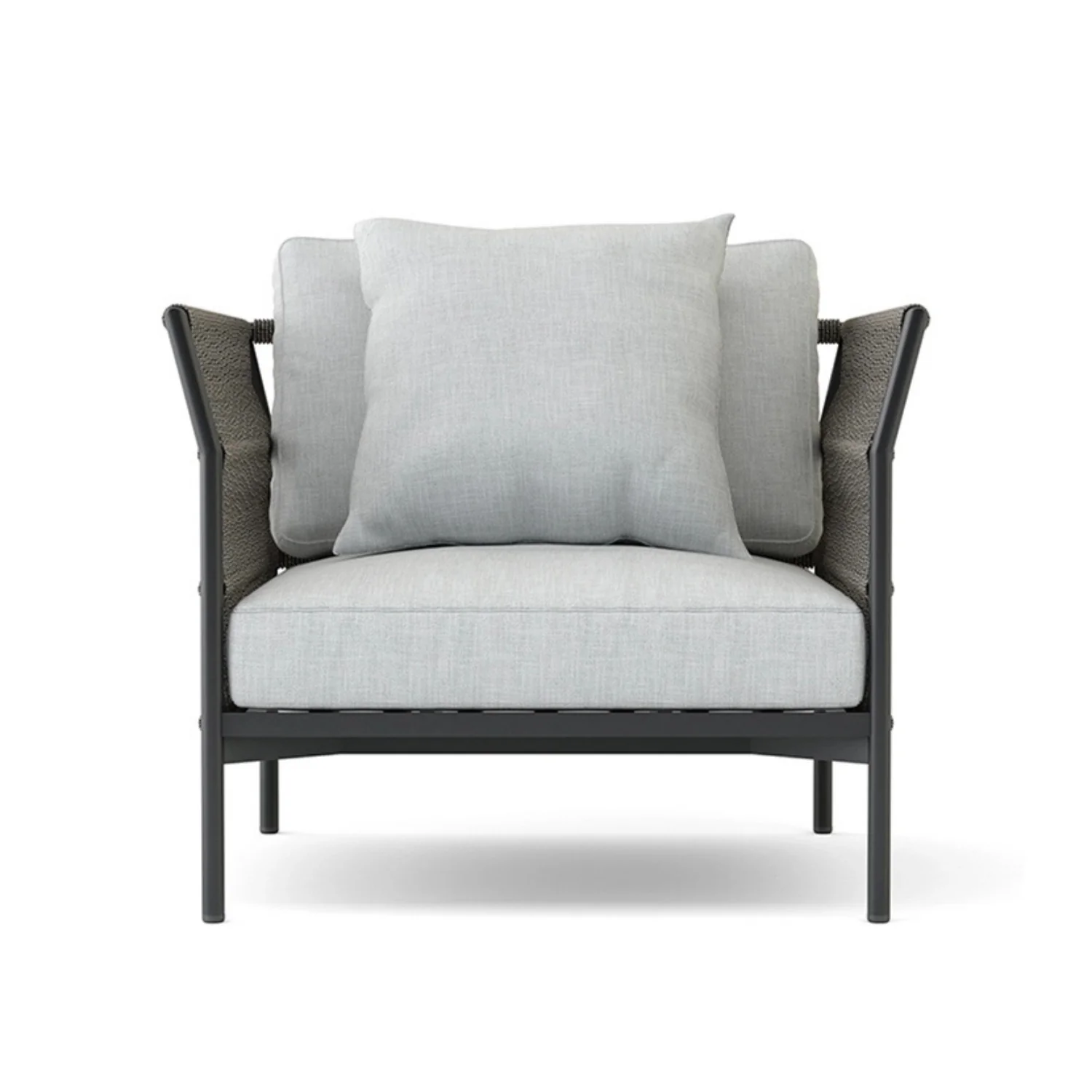 Outdoor Rope 7-Seater Sofa Set With Glass Top Table - Image 4