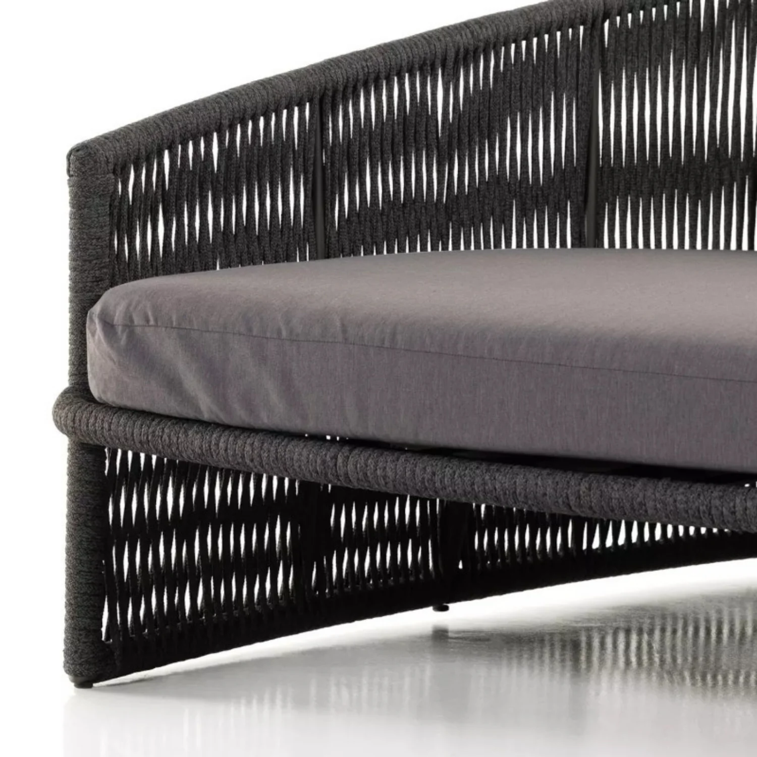 Outdoor Rope Braided Patio Furniture Daybed (Grey) - Image 7
