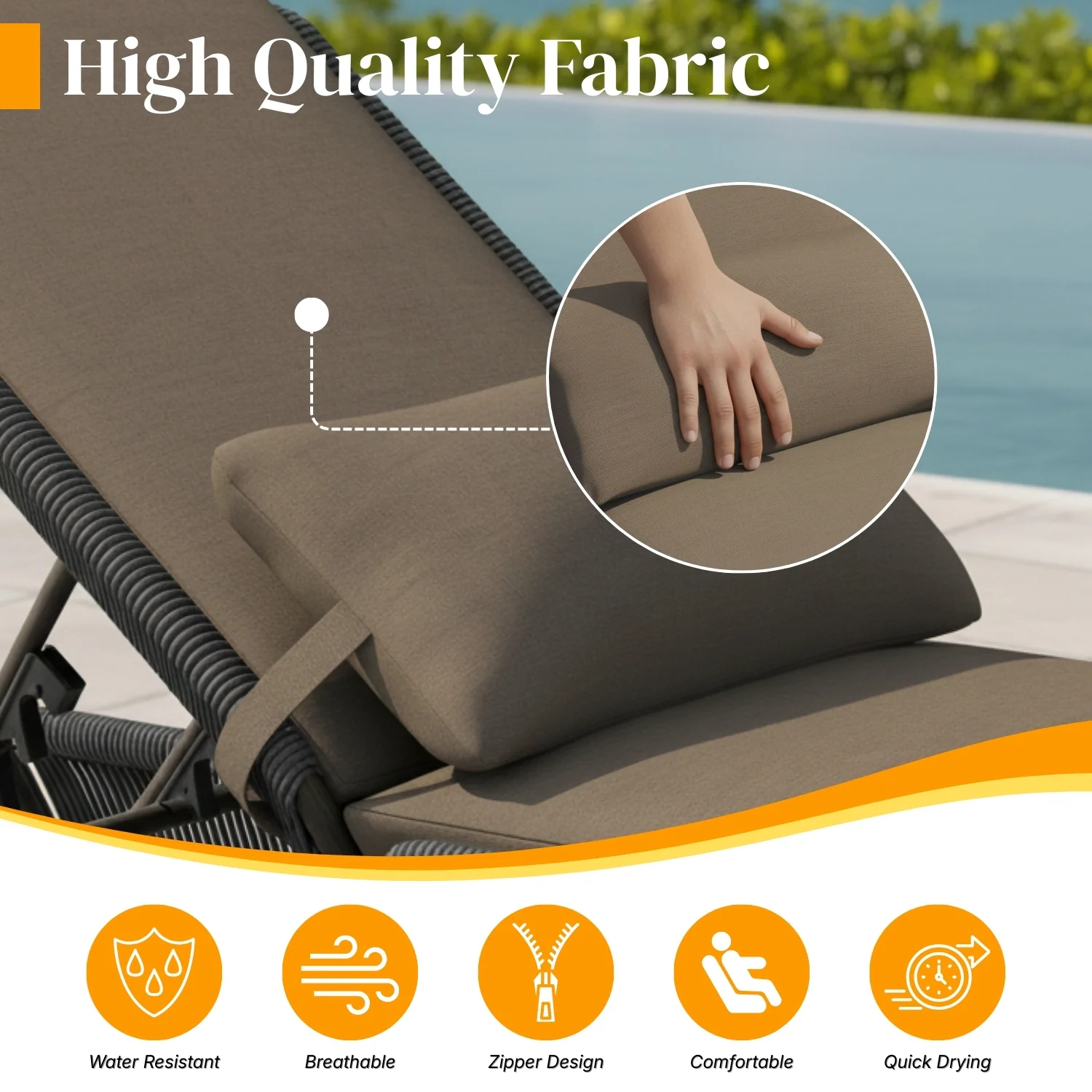 Outdoor Rope Lounge Chair With 2-Tier Table - Image 5