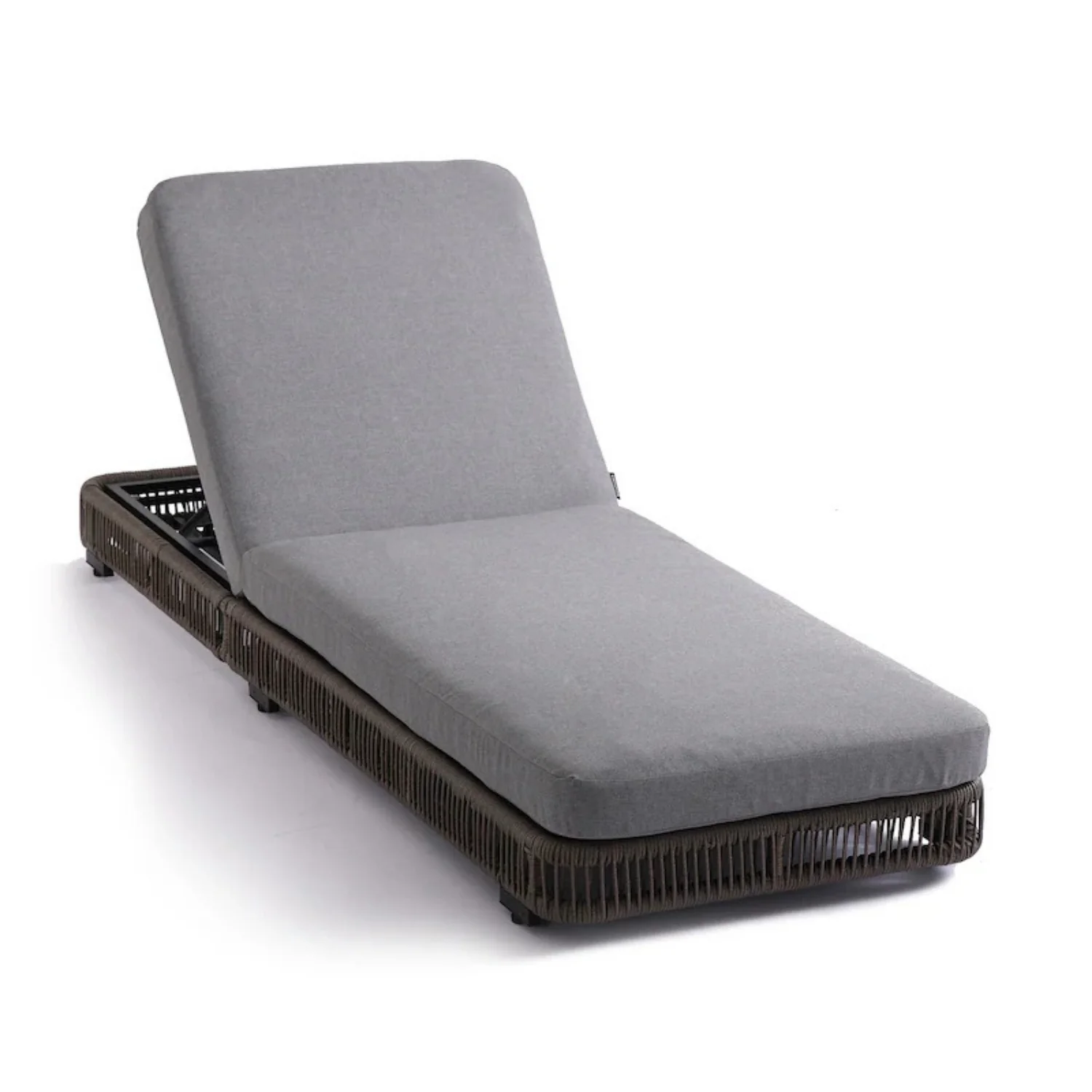 Outdoor Rope Lounger Set of 2 with Adjustable Backrest (Grey) - Image 7