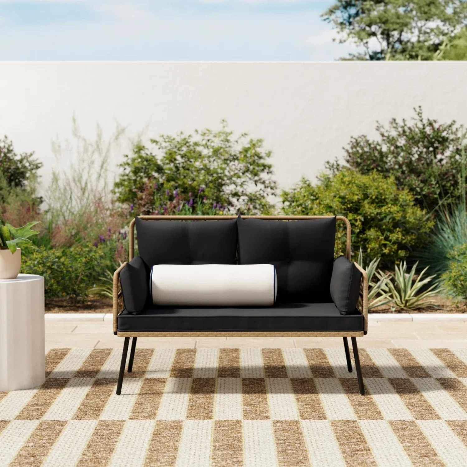 Outdoor Rattan Wicker Loveseat Sofa - Image 8