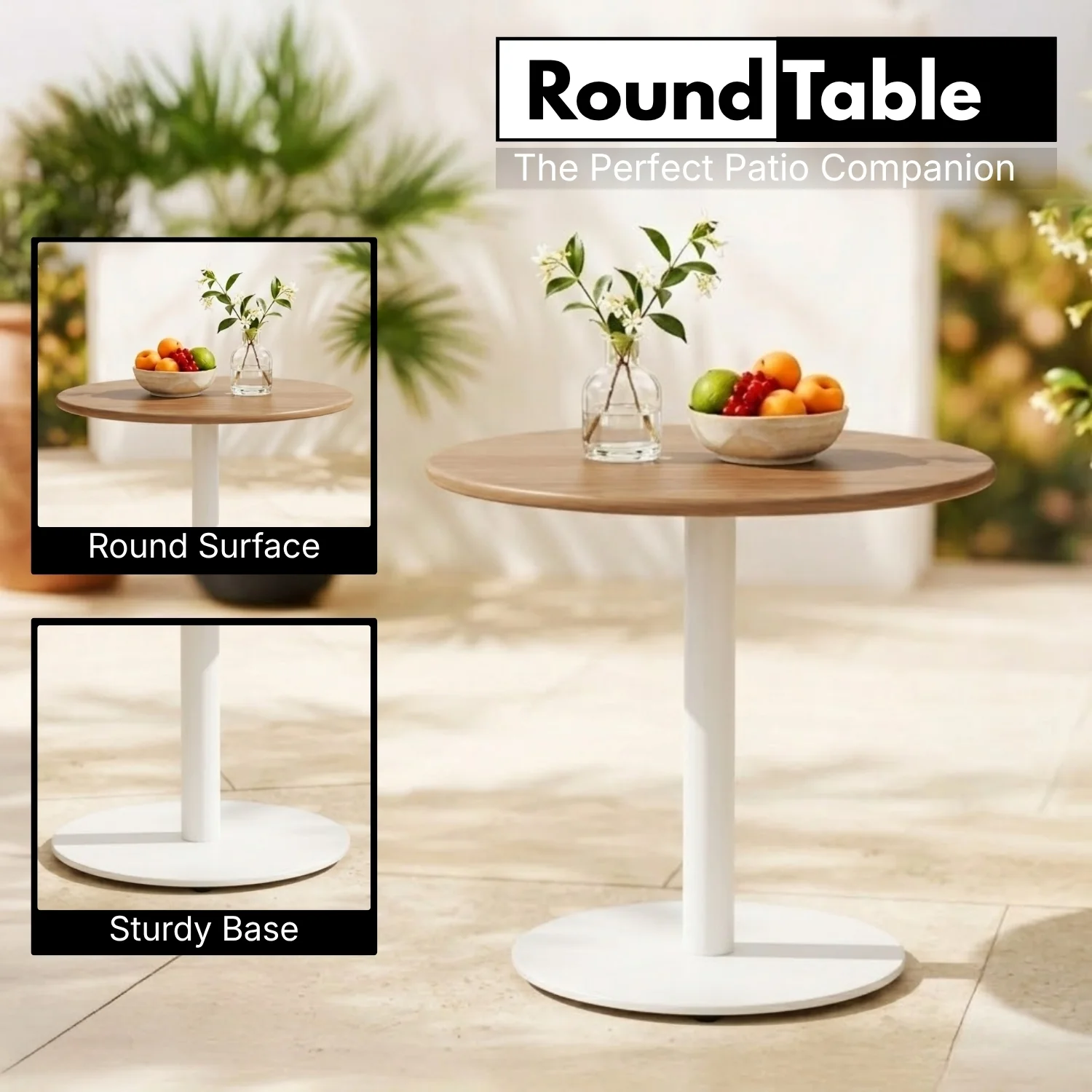 Outdoor Rope Patio Conversation Set with 2 Lounge Chairs & Round Center Table - Image 5