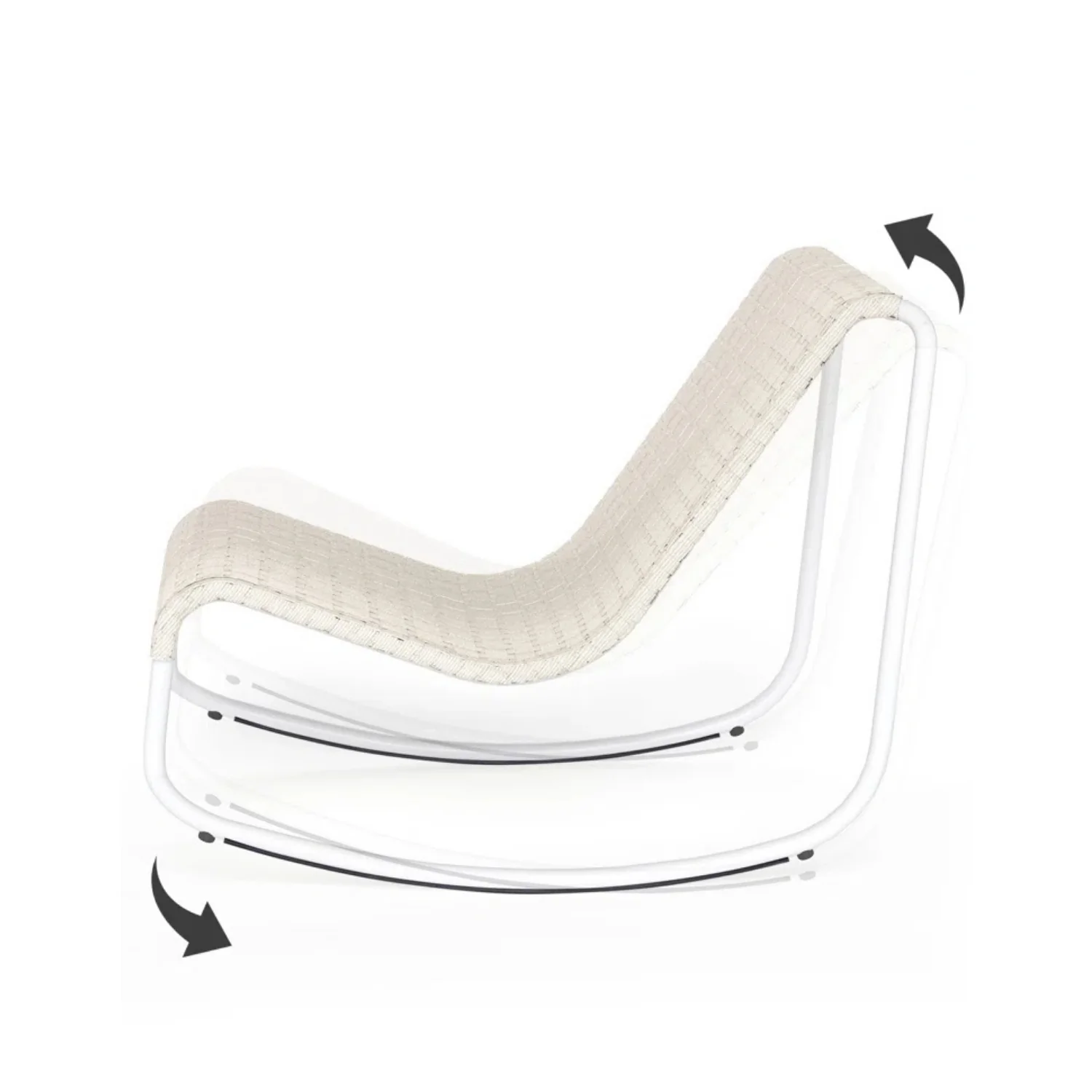 Outdoor Rope Patio Conversation Set with 2 Lounge Chairs & Round Center Table - Image 9