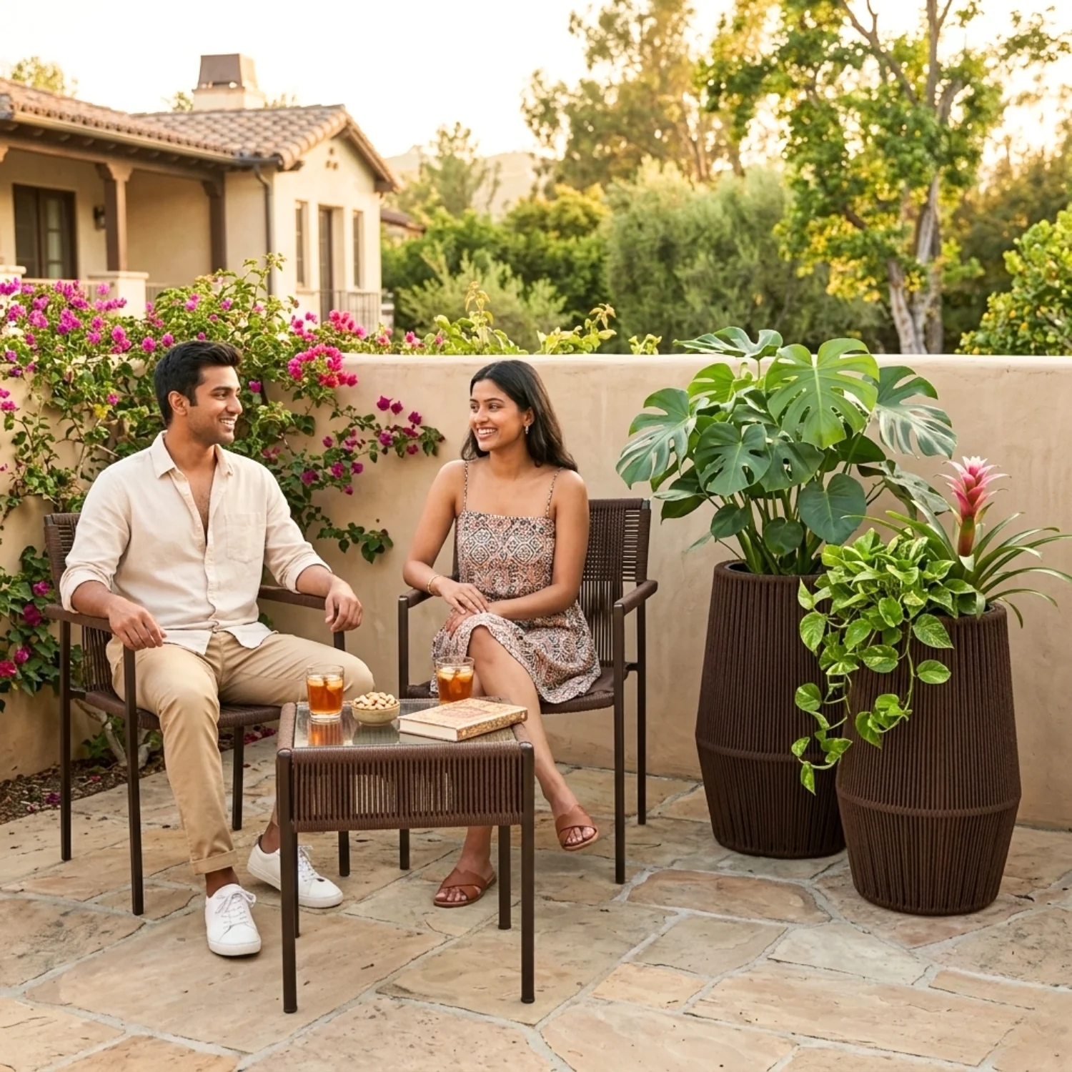 Outdoor Rope Planter Set of 2 (Brown) - Image 7