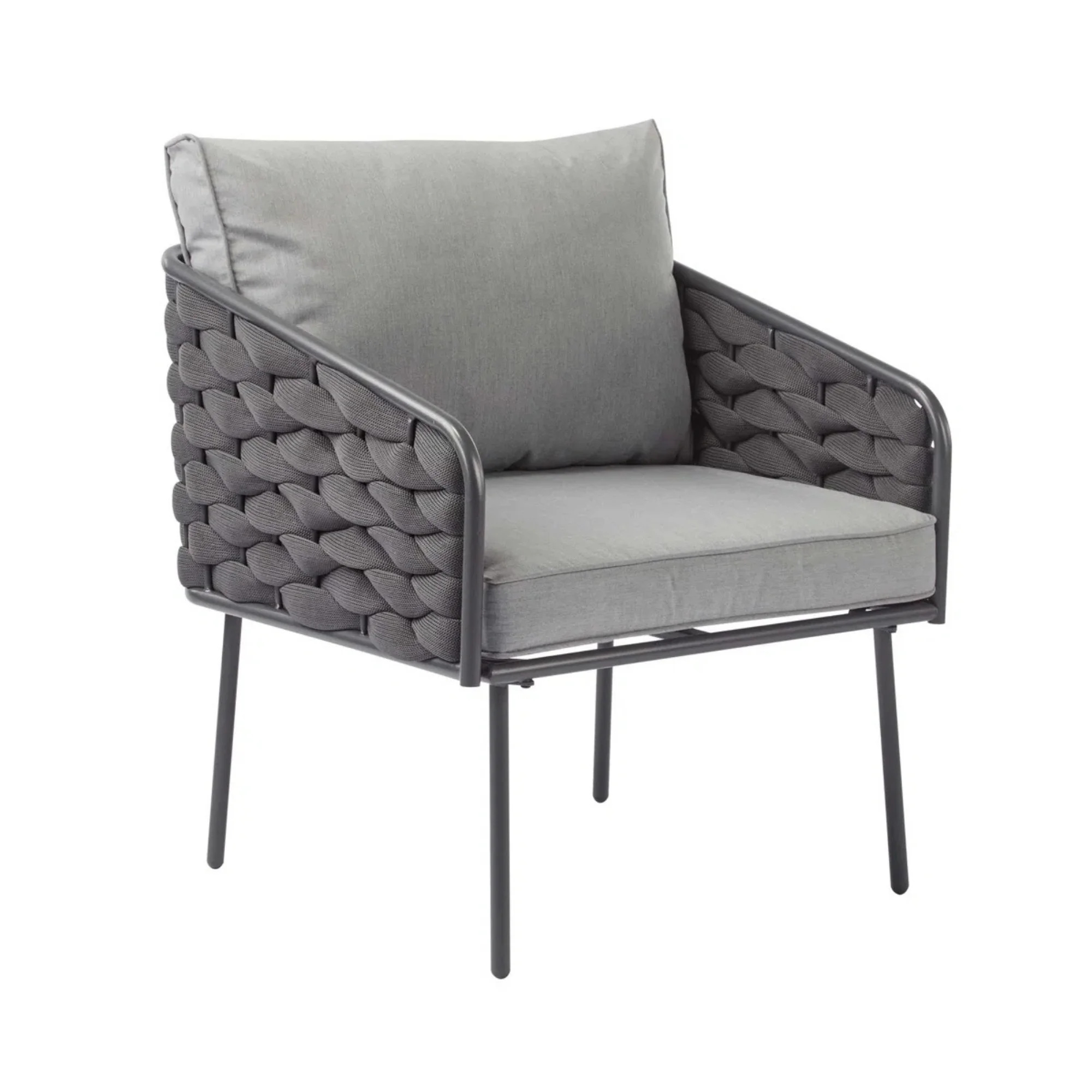 Outdoor Rope Sofa Set With Glass Top Table - Image 8