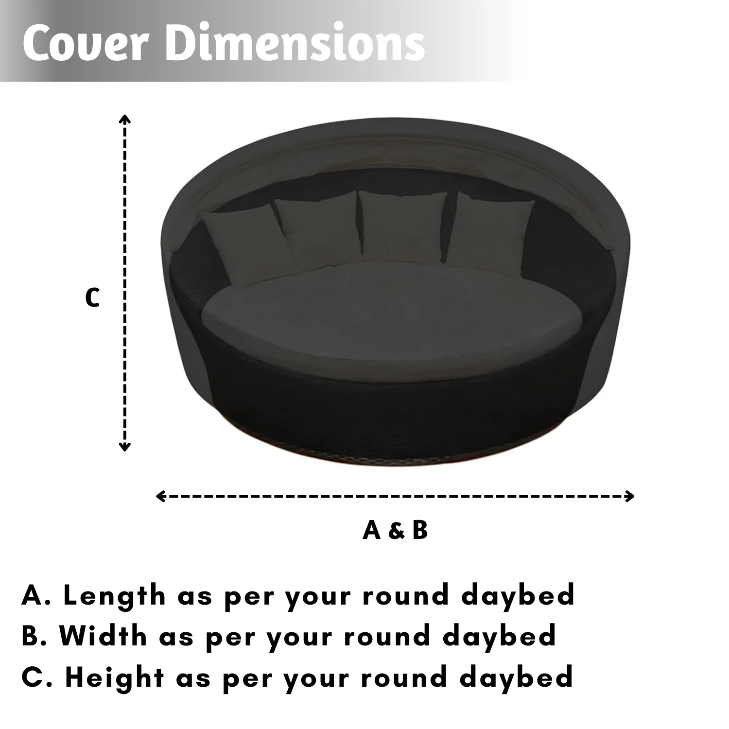 Outdoor Round Daybed Cover - Image 5