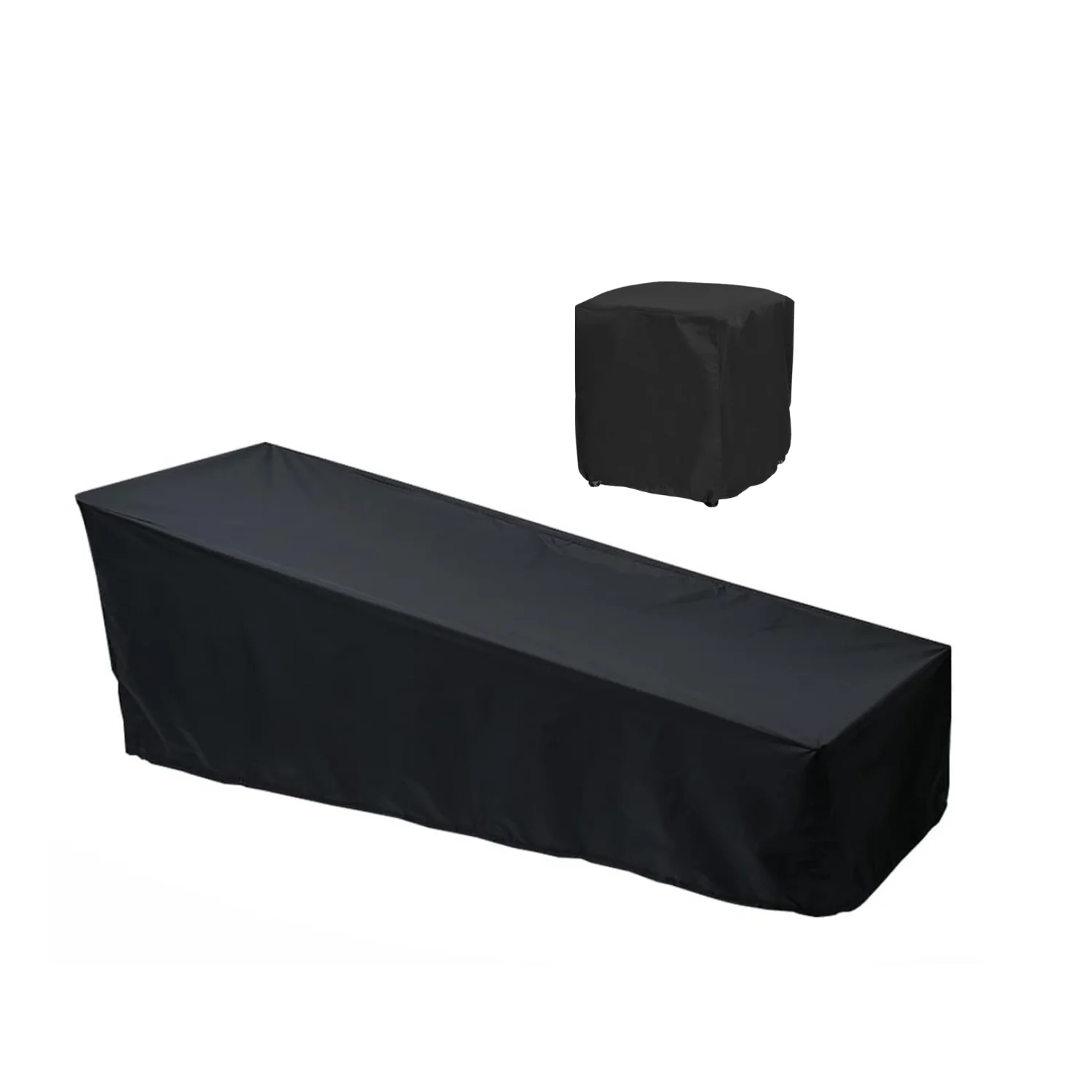 Outdoor Single Lounger With Table Cover - Image 3