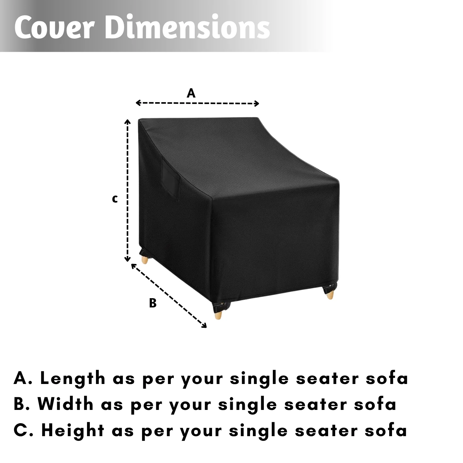 Outdoor Single Seater Sofa Cover - Image 5