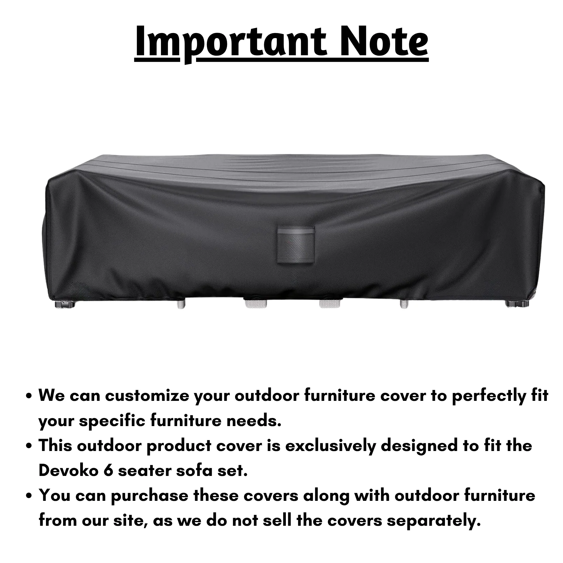 Outdoor Six Seater Sofa Cover - Image 6