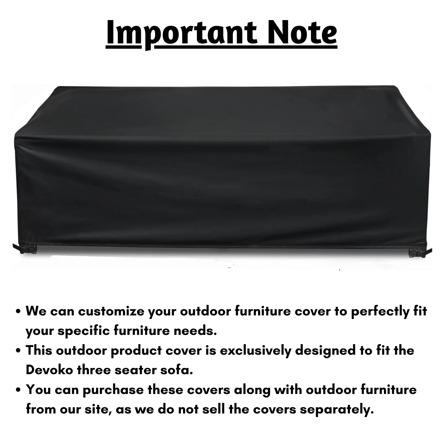 Outdoor Three Seater Sofa Cover - Image 6