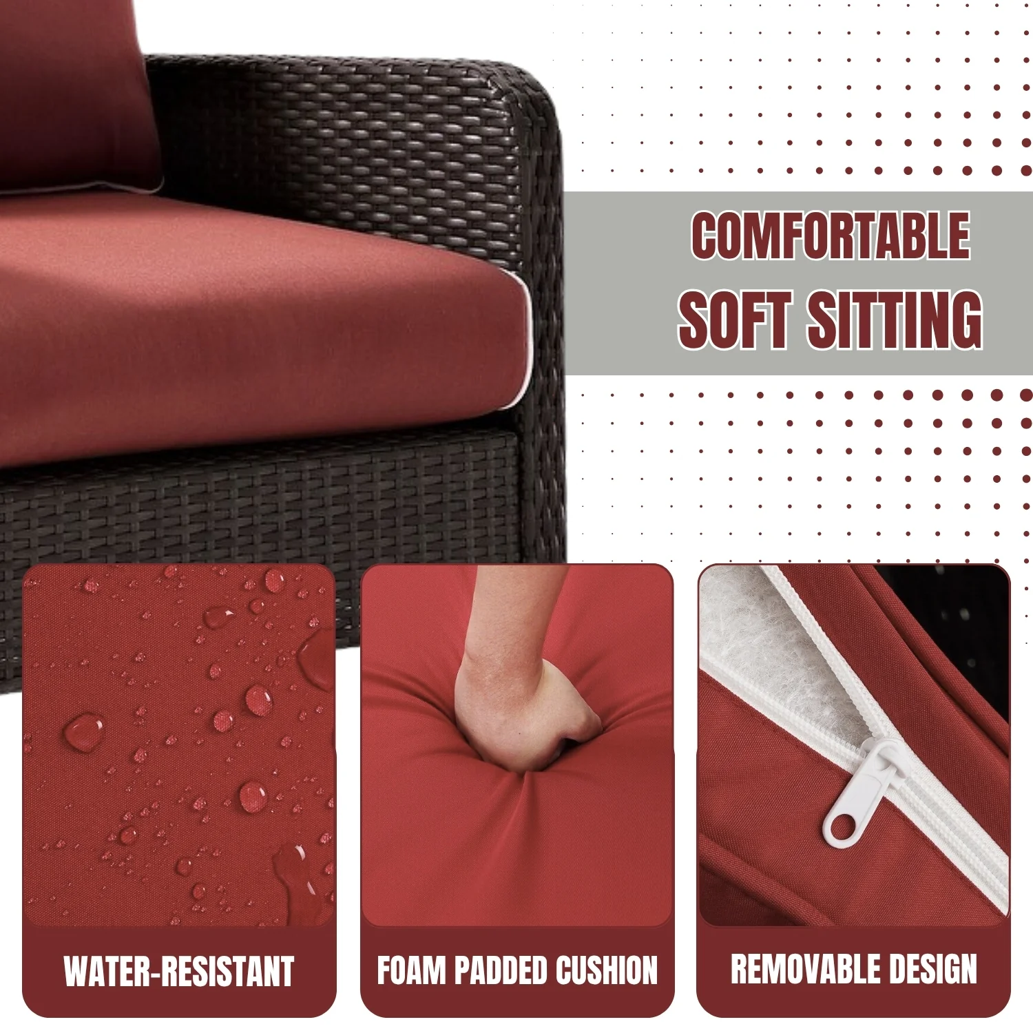 1-Piece Outdoor Wicker Single Seater Sofa - Image 7
