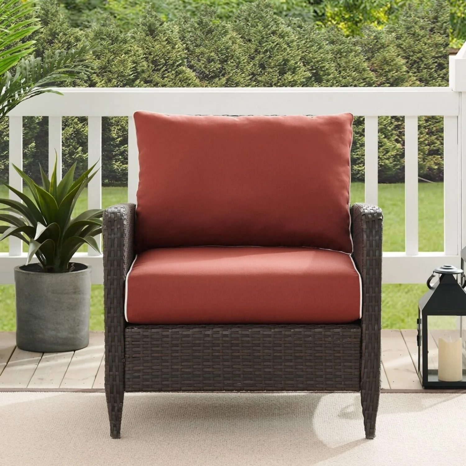 1-Piece Outdoor Wicker Single Seater Sofa - Image 8