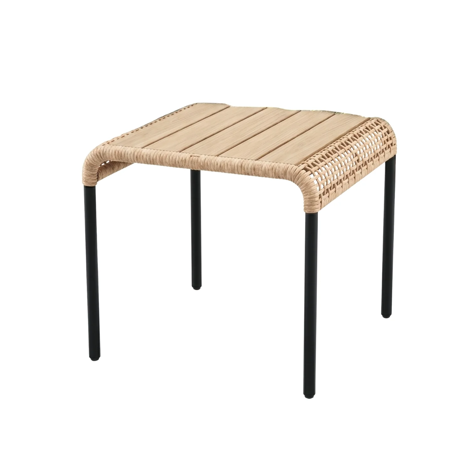 Outdoor Wicker 3-Piece Patio Furniture Set with Wooden Top Table - Image 8