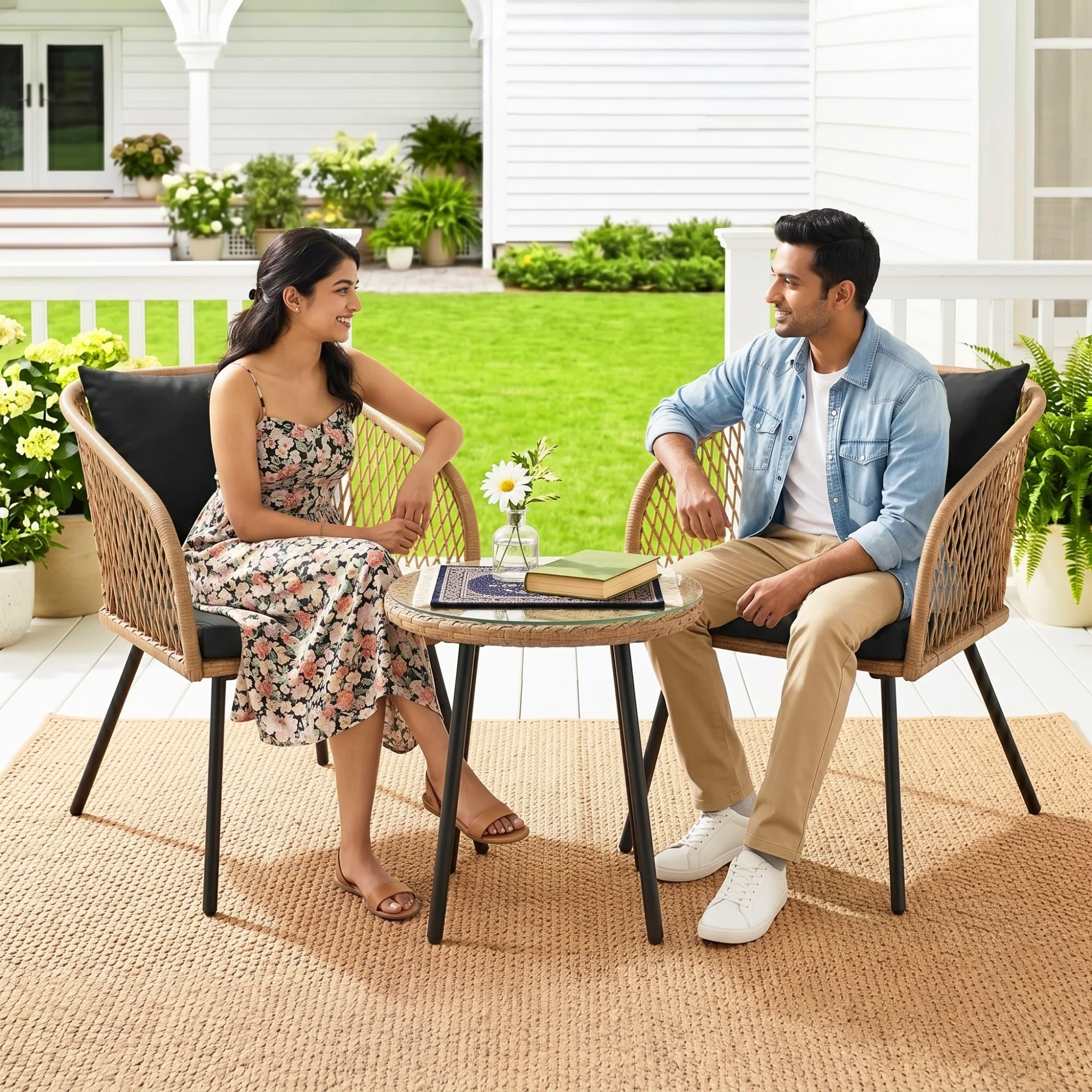 Outdoor Wicker 3-Piece Patio Set - Image 8