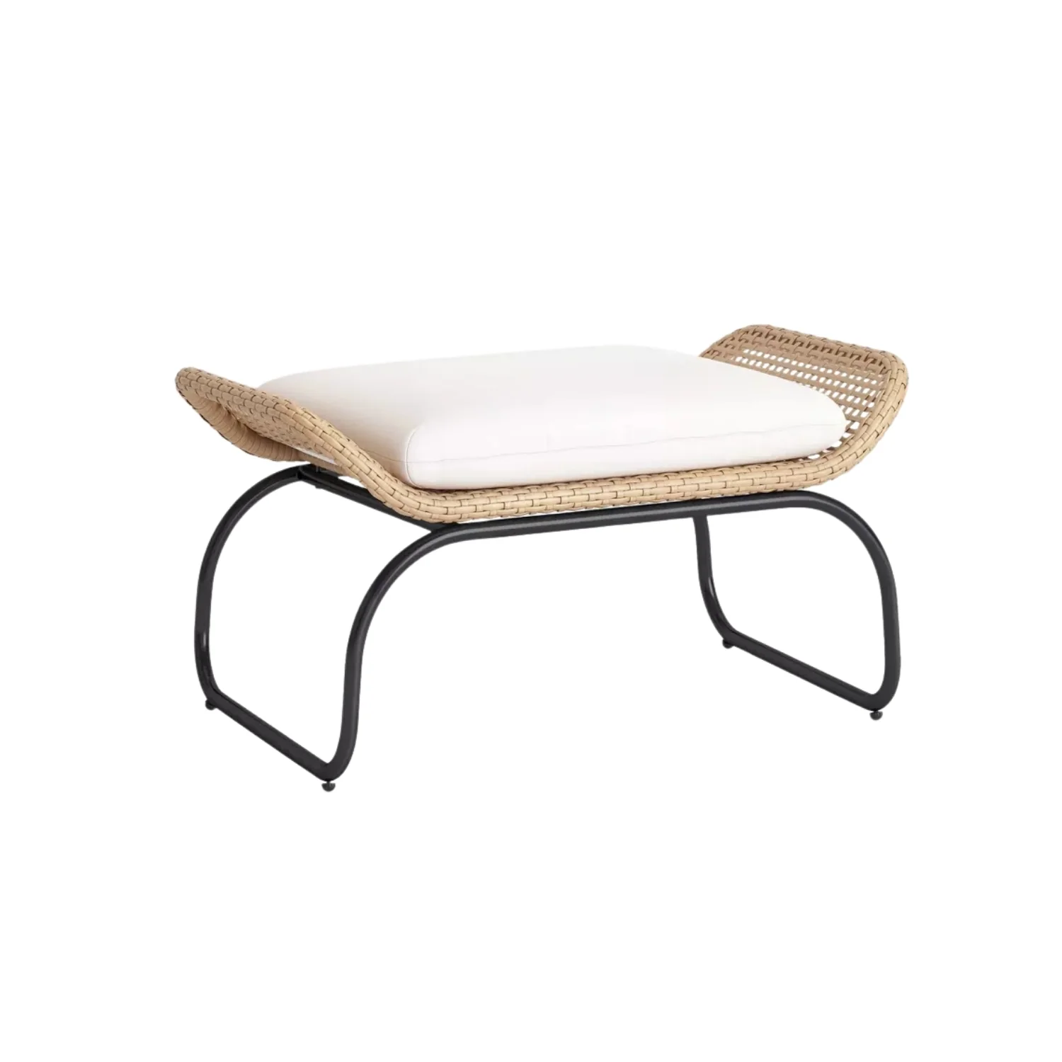 Outdoor Wicker 4-Piece Patio Set With Footrest - Image 8