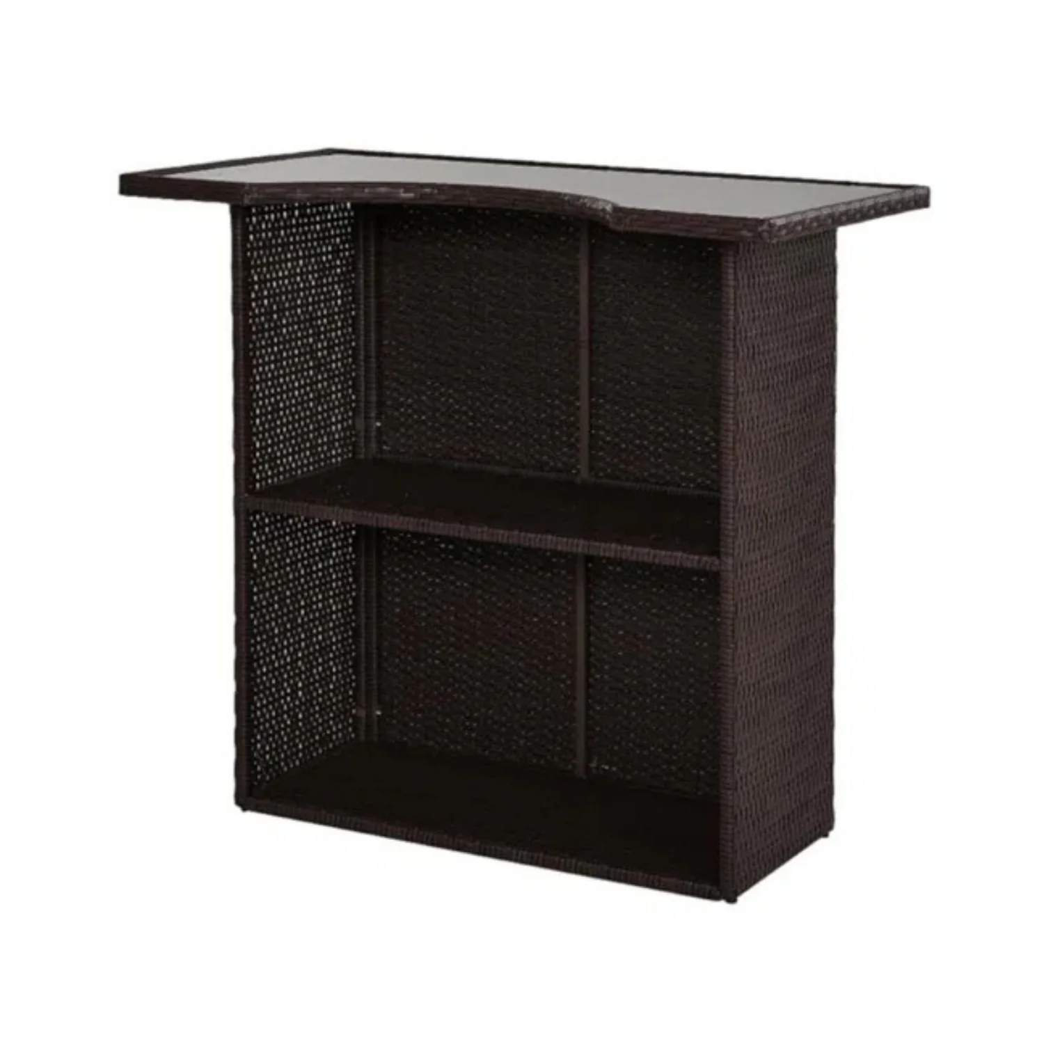 Outdoor Wicker 5-Piece Bar Set with Glass Top Table - Image 7