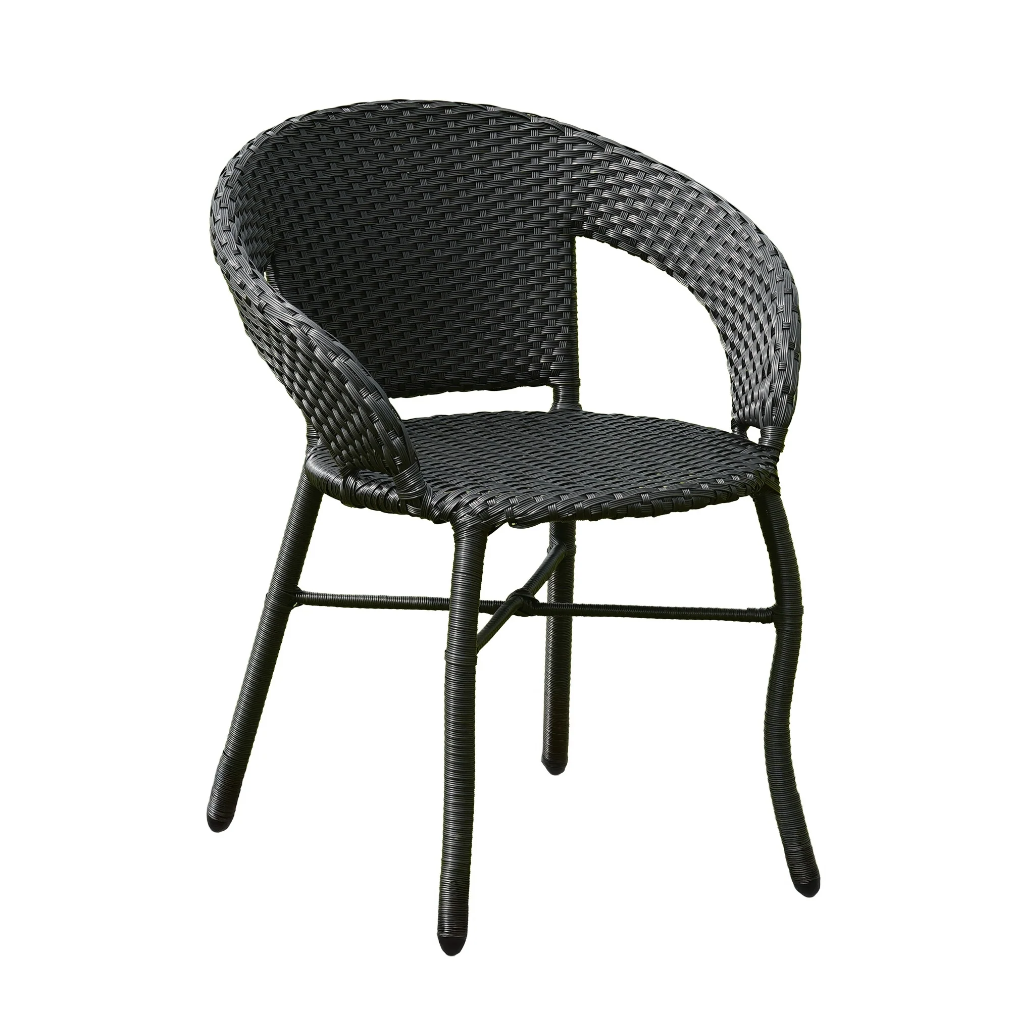 Outdoor Wicker 5-Piece Patio Set with Outdoor Umbrella - Image 8