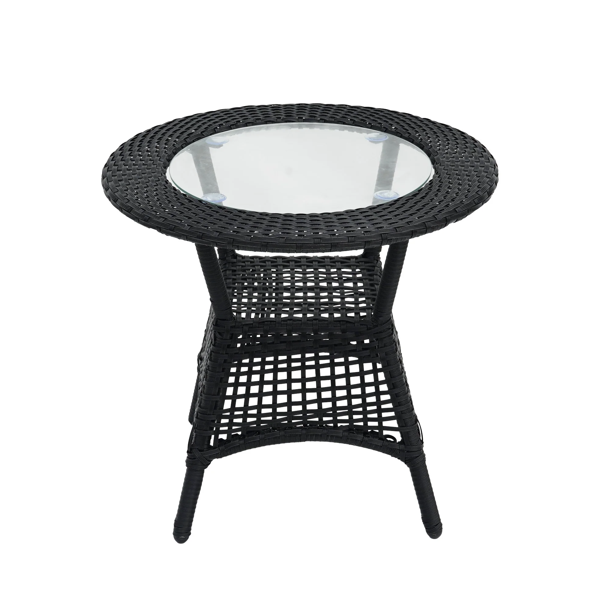 Outdoor Wicker 5-Piece Patio Set with Outdoor Umbrella - Image 9