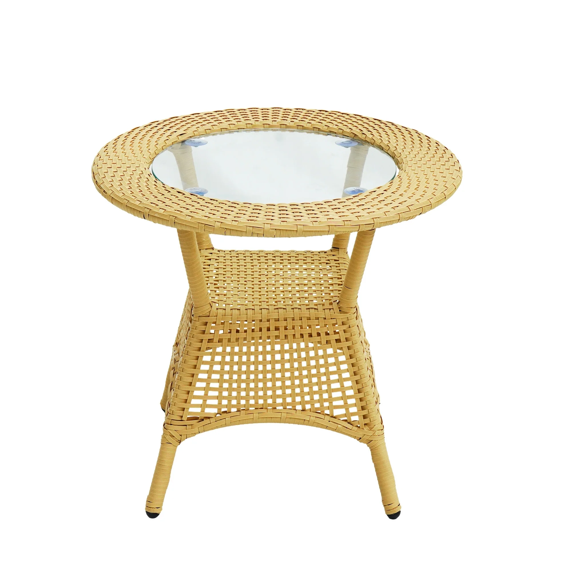 Outdoor Wicker 5-Piece Patio Set with Outdoor Umbrella - Image 9