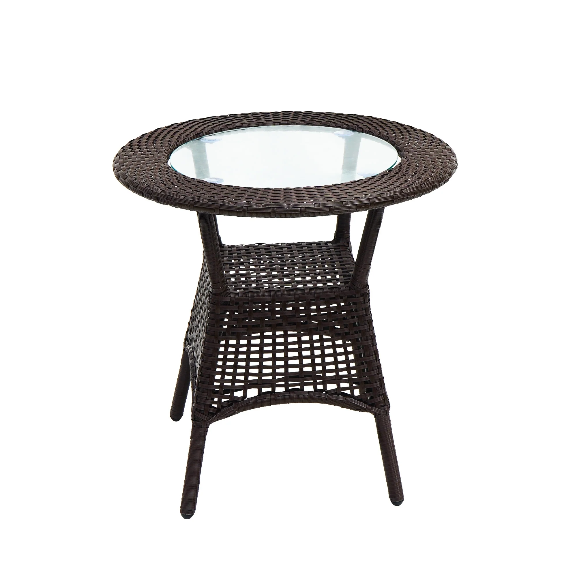 Outdoor Wicker 5-Piece Patio Set with Outdoor Umbrella - Image 9