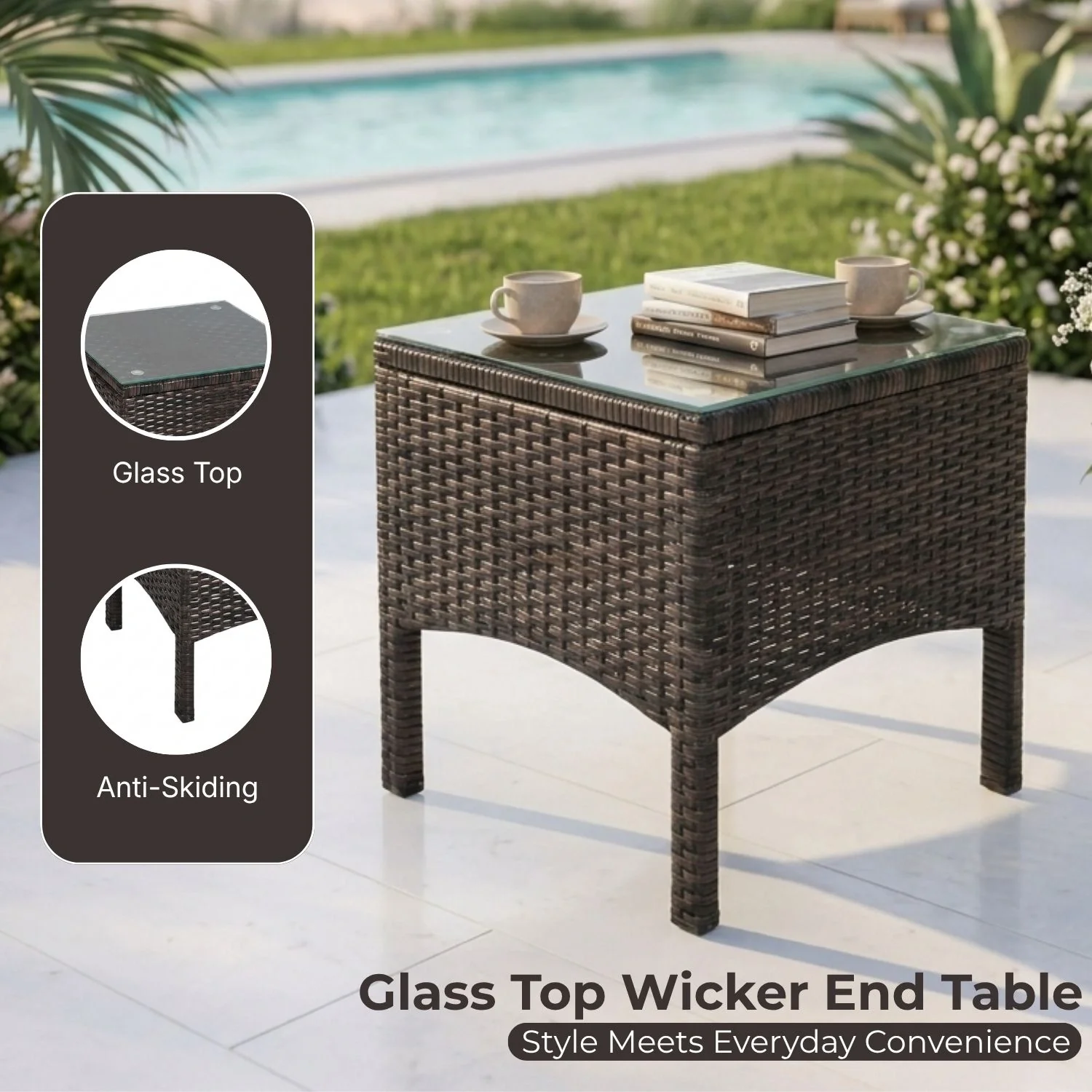 Outdoor Wicker 5-Piece Patio Sofa Set - Image 7