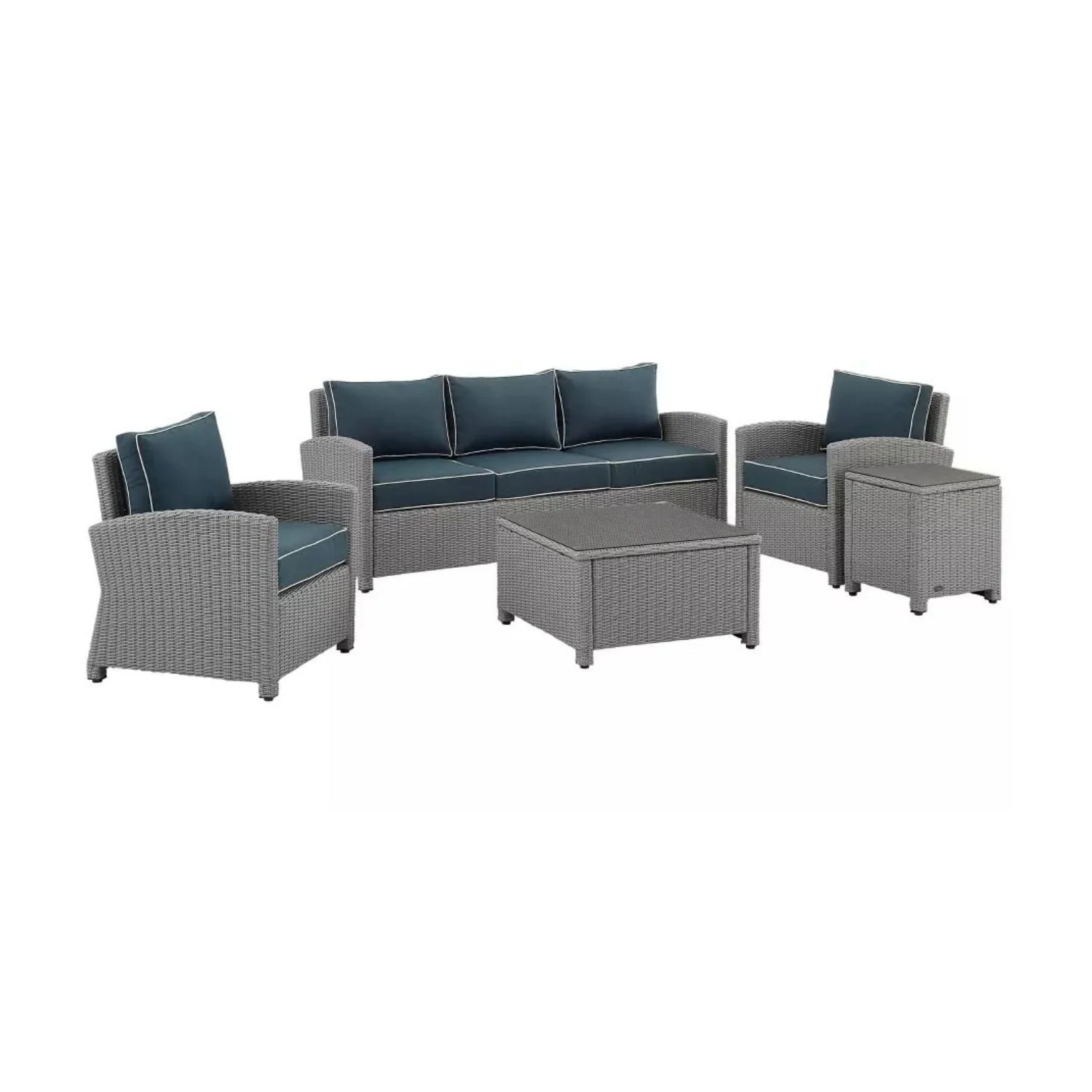 Outdoor Wicker 5-Seater Sofa Set - Image 5
