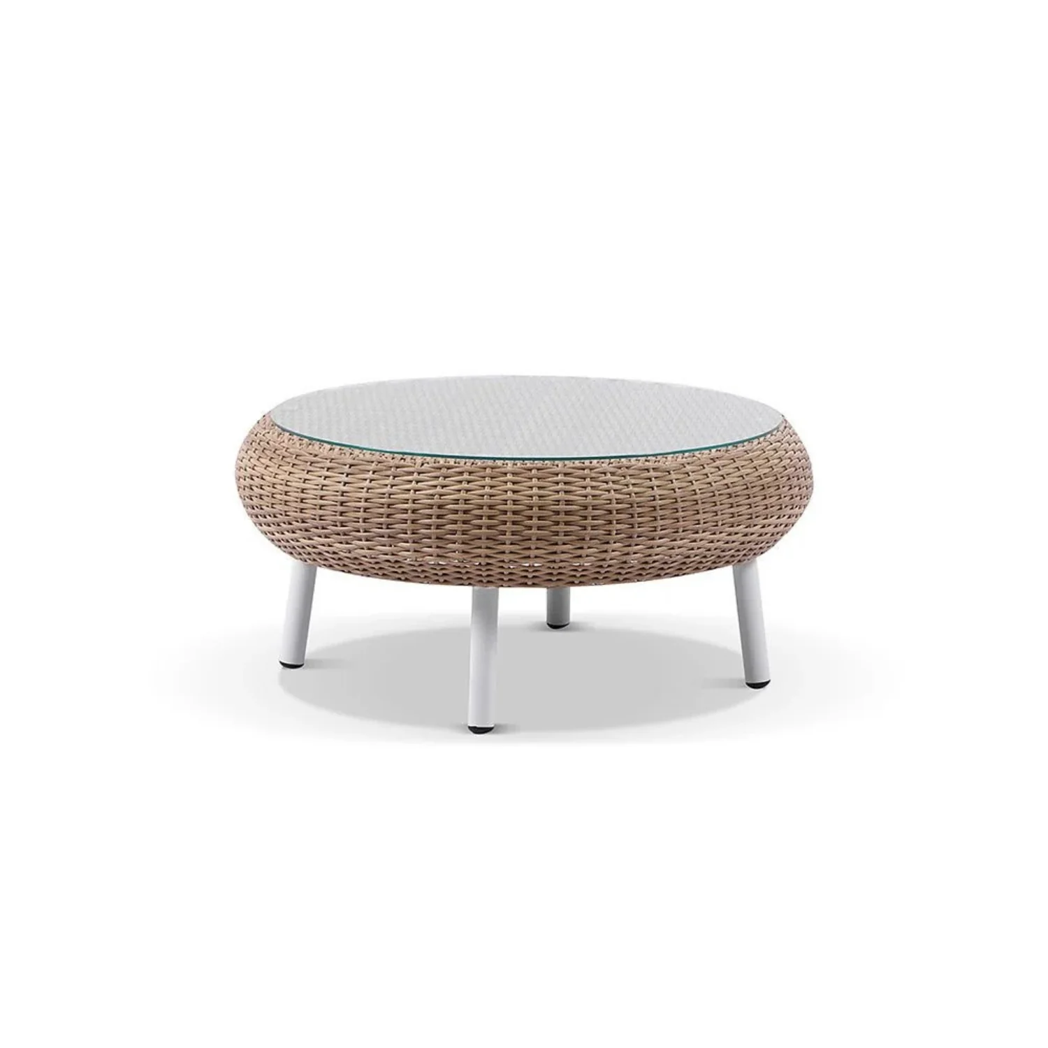 Outdoor Wicker 5-Seater Sofa Set With Glass Top Tables - Image 11