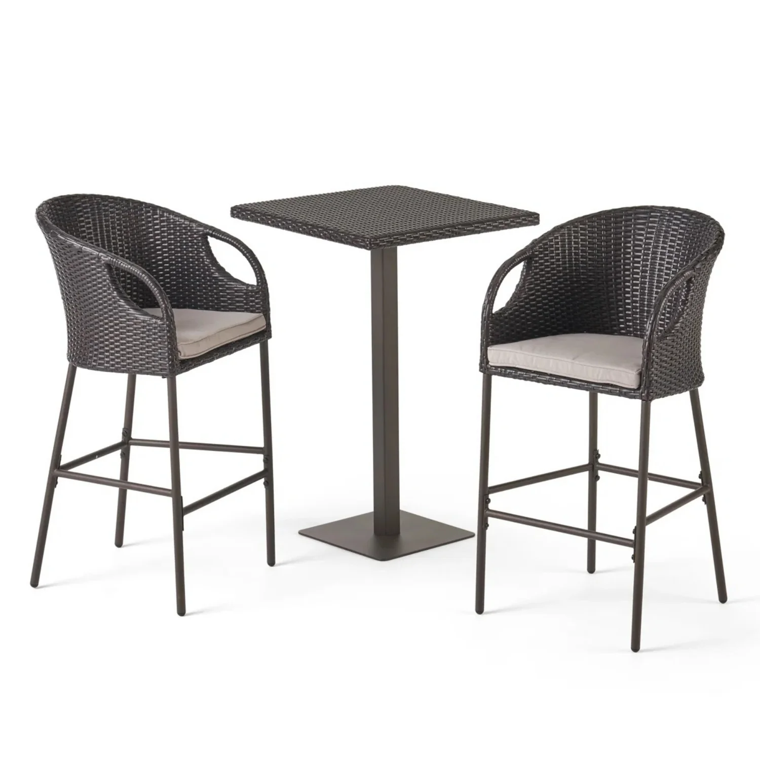 Outdoor Bar Set with High Top Table – All-Weather Rattan - Image 9
