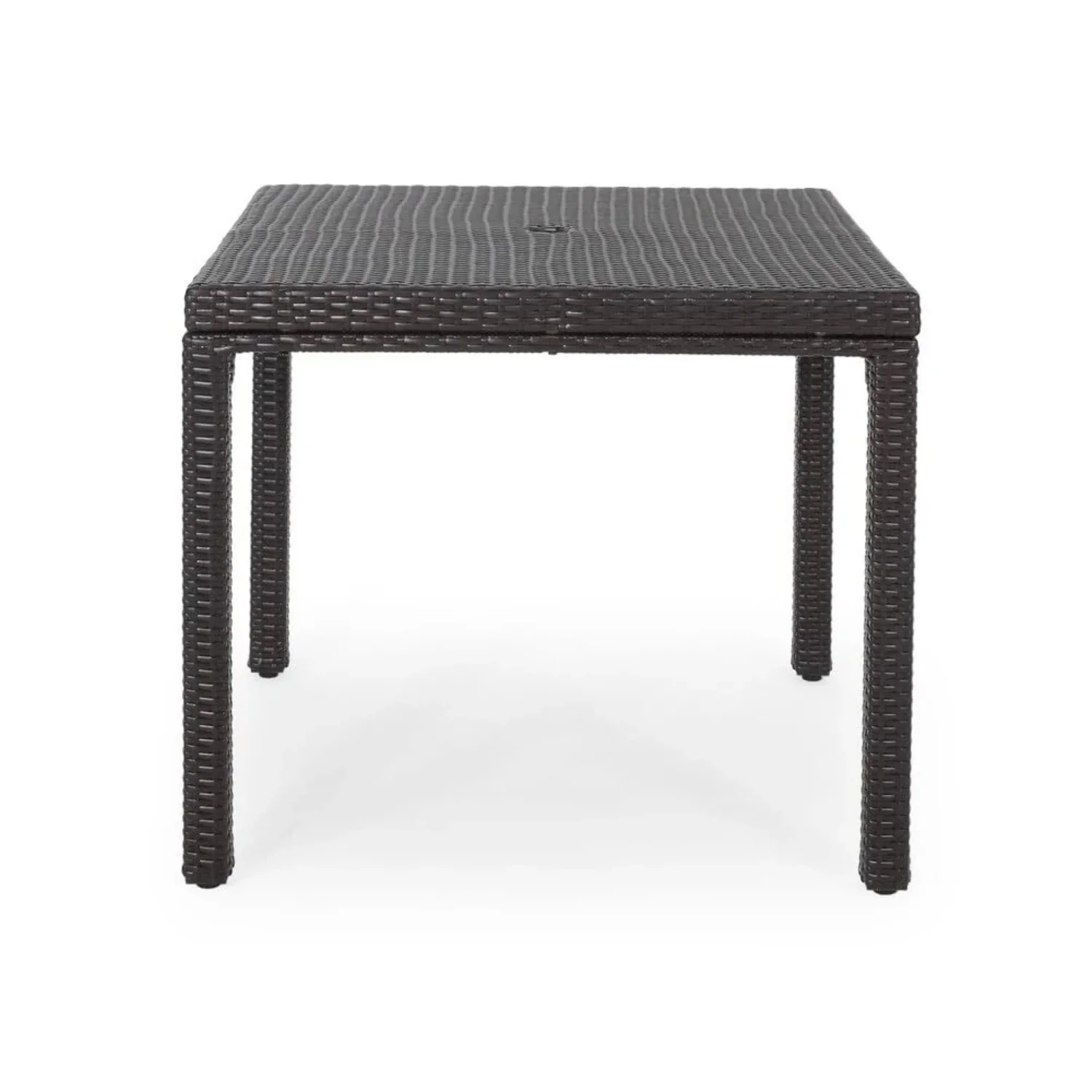Outdoor Wicker Patio Wicker Coffee Table (Dark Brown) - Image 4