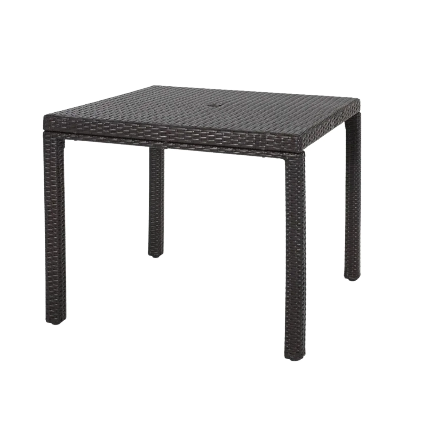 Outdoor Wicker Patio Wicker Coffee Table (Dark Brown) - Image 7