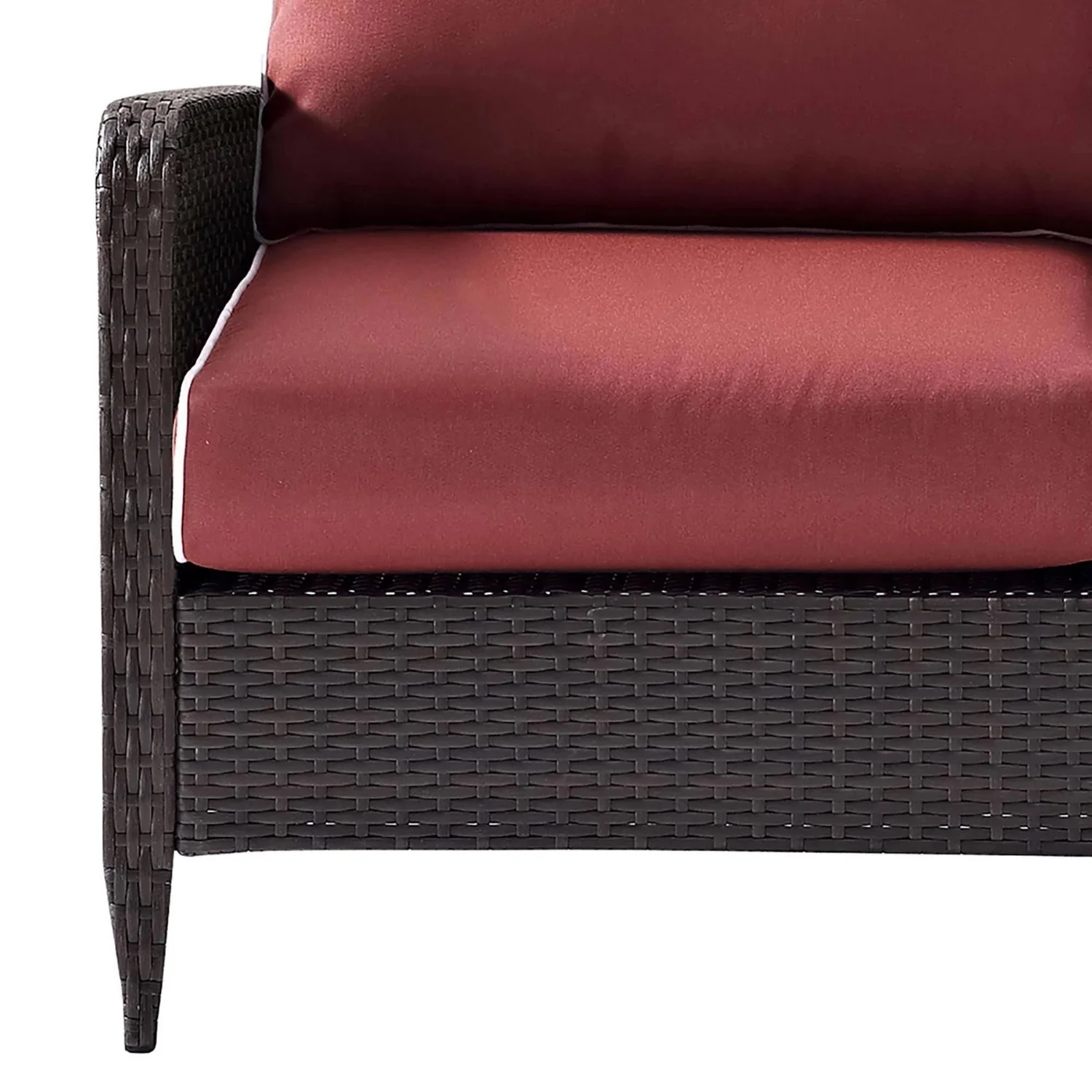 Outdoor Wicker Double Seater Loveseat Sofa - Image 3