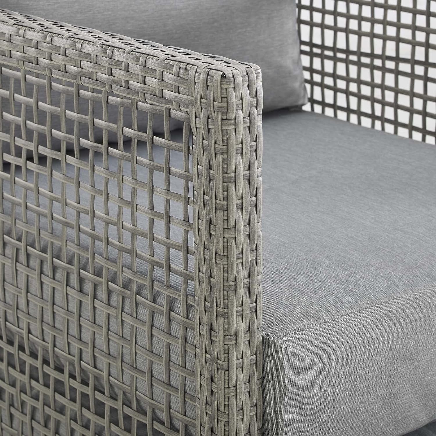 Outdoor Wicker Woven 6 Pieces Sectional Patio Furniture Set - Image 3