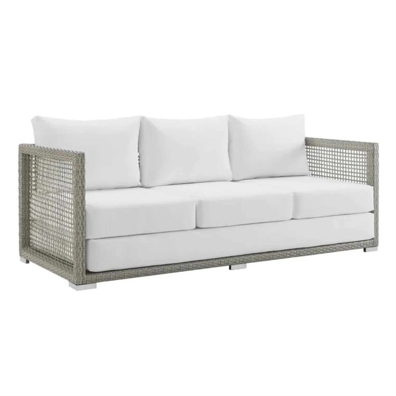 Outdoor Wicker Woven 6 Pieces Sectional Patio Furniture Set - Image 9