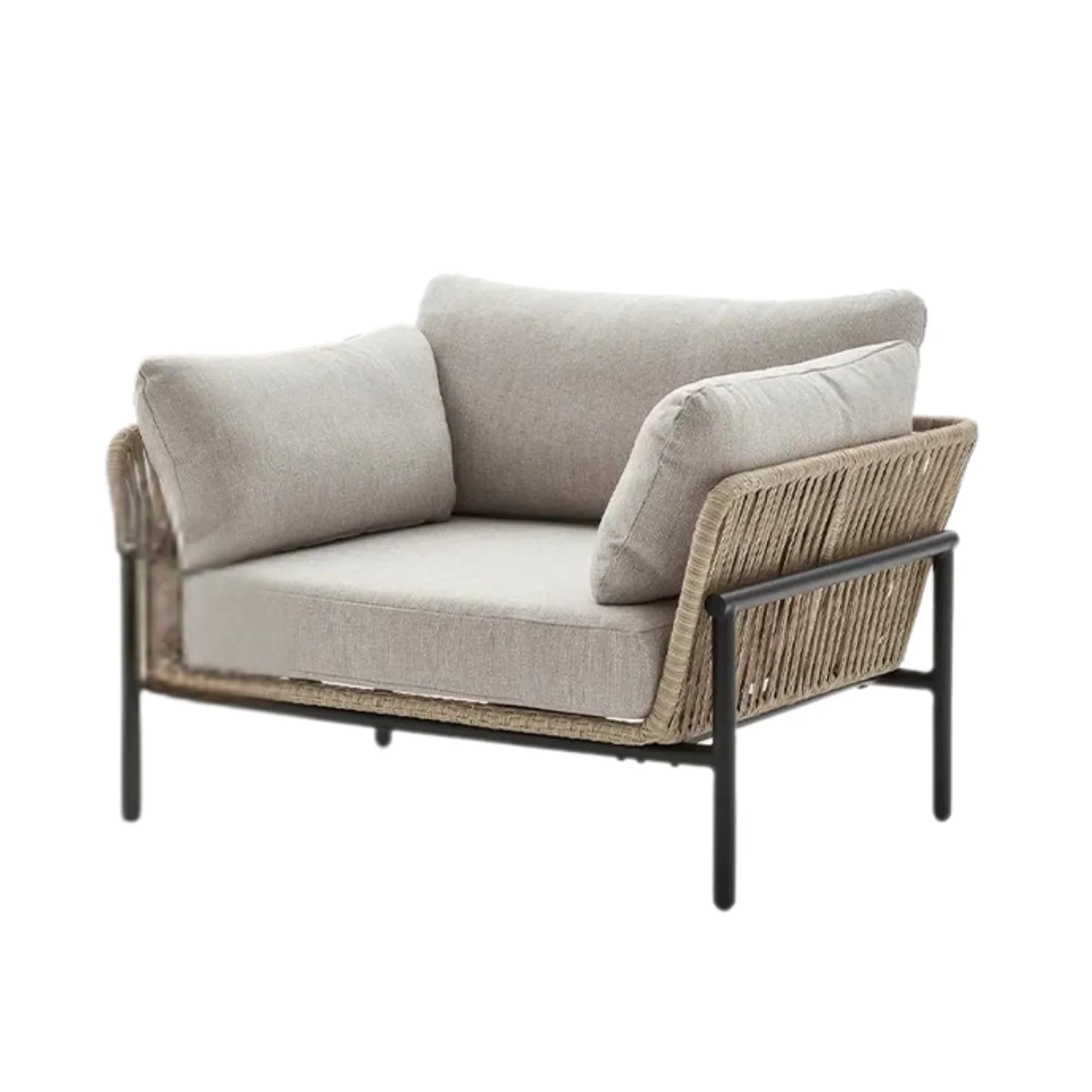 Outdoor 4-Piece Rope Conversation Sofa Set - Image 13