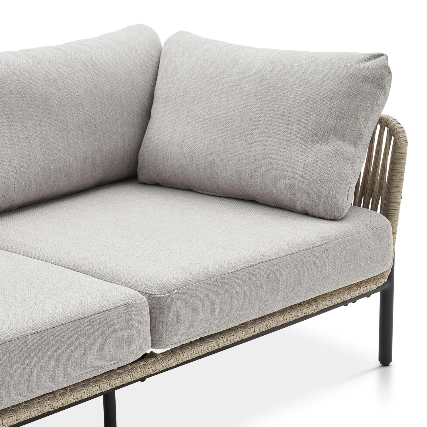 Outdoor 4-Piece Rope Conversation Sofa Set - Image 4