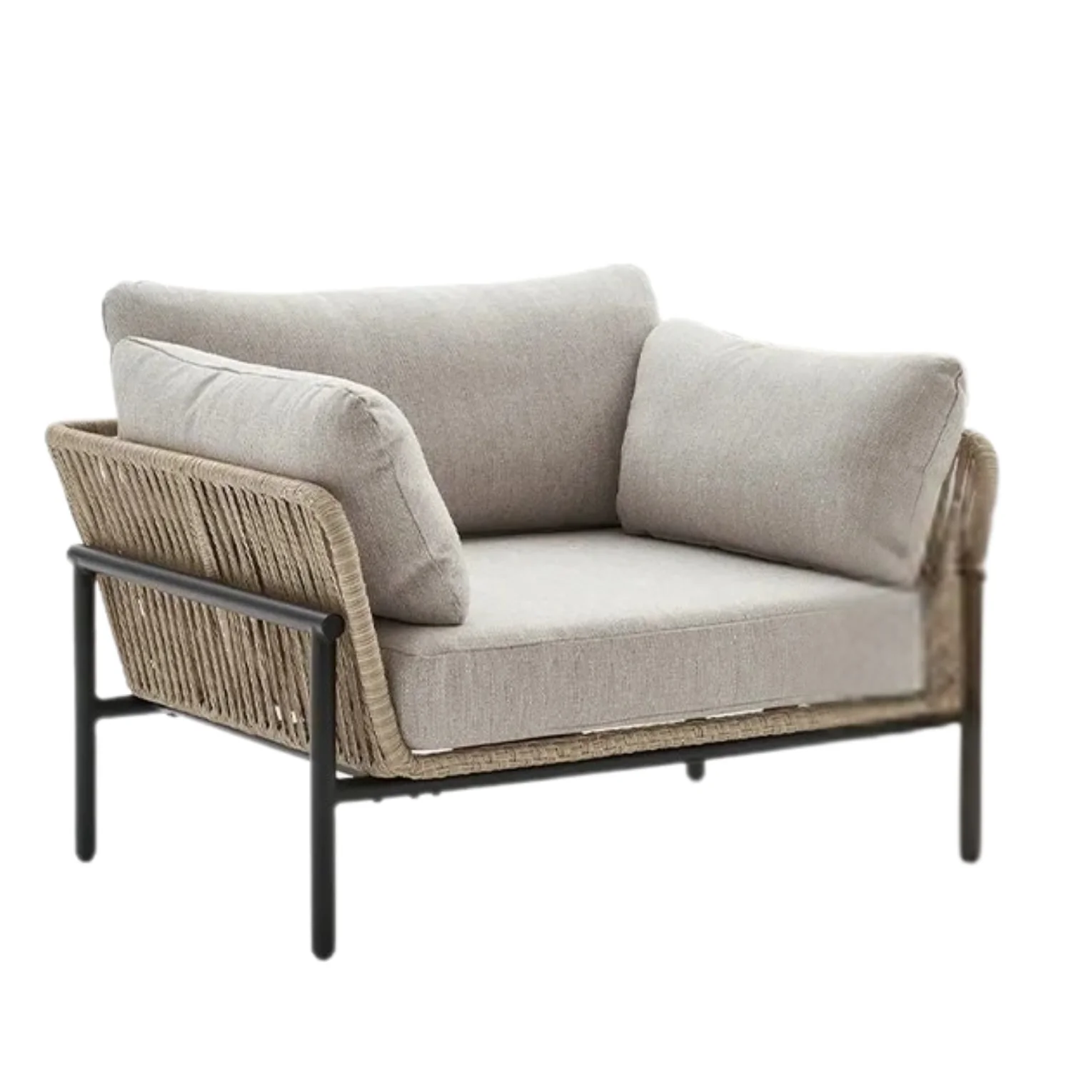 Outdoor 4-Piece Rope Conversation Sofa Set - Image 9