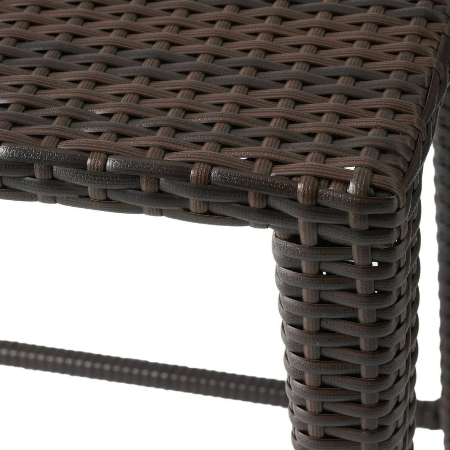 3-Piece Wicker Garden Bistro Set in Dark Brown - Image 3