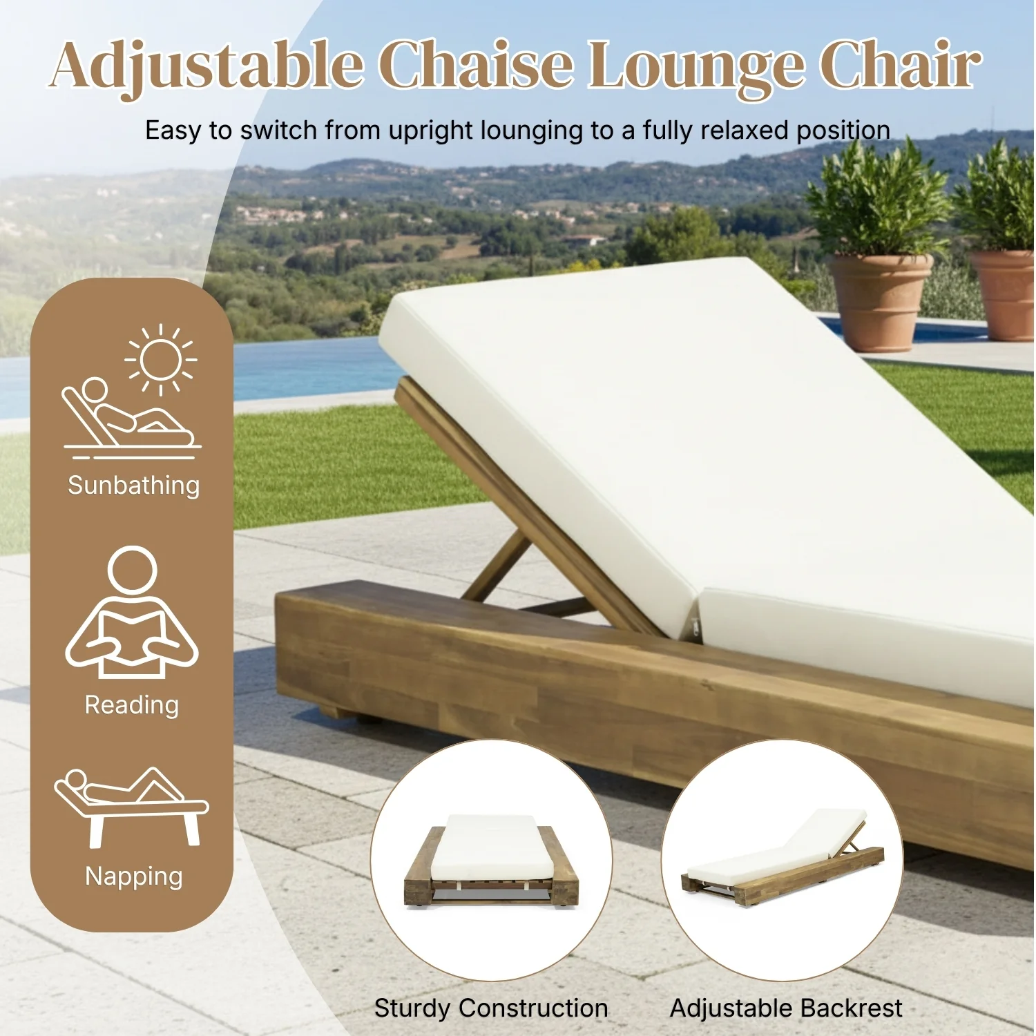 Premium Outdoor Sheesham Wood Lounger Set with Cushions - Image 6