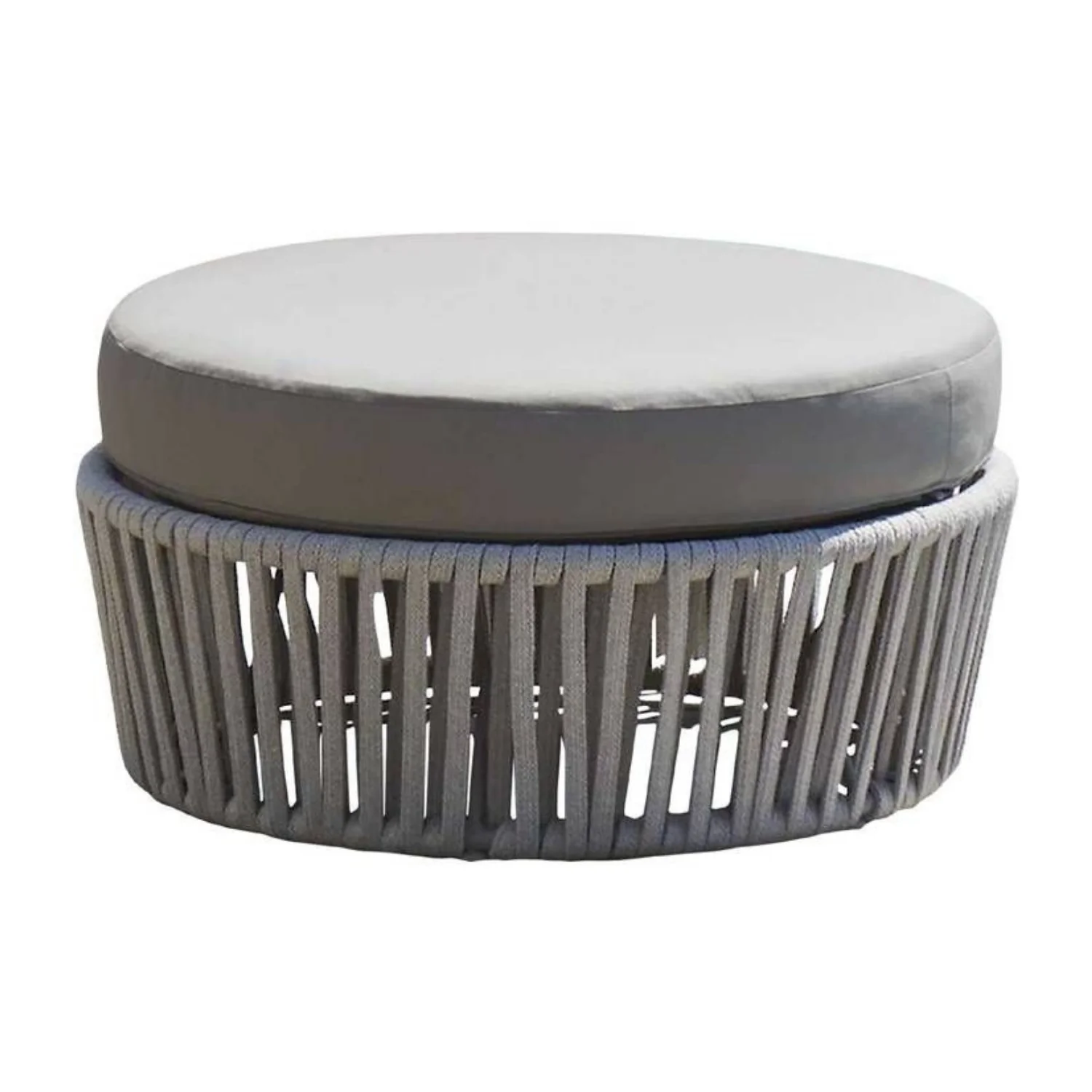Round Outdoor Rope Footstool - Image 7