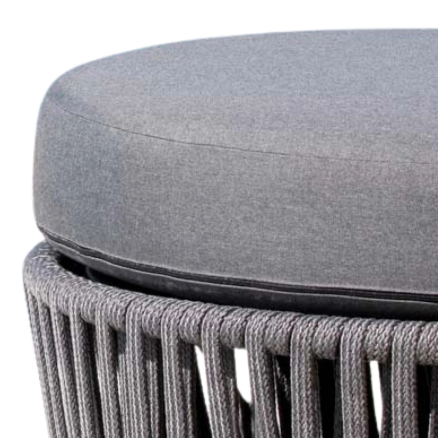 Round Outdoor Rope Footstool - Image 3