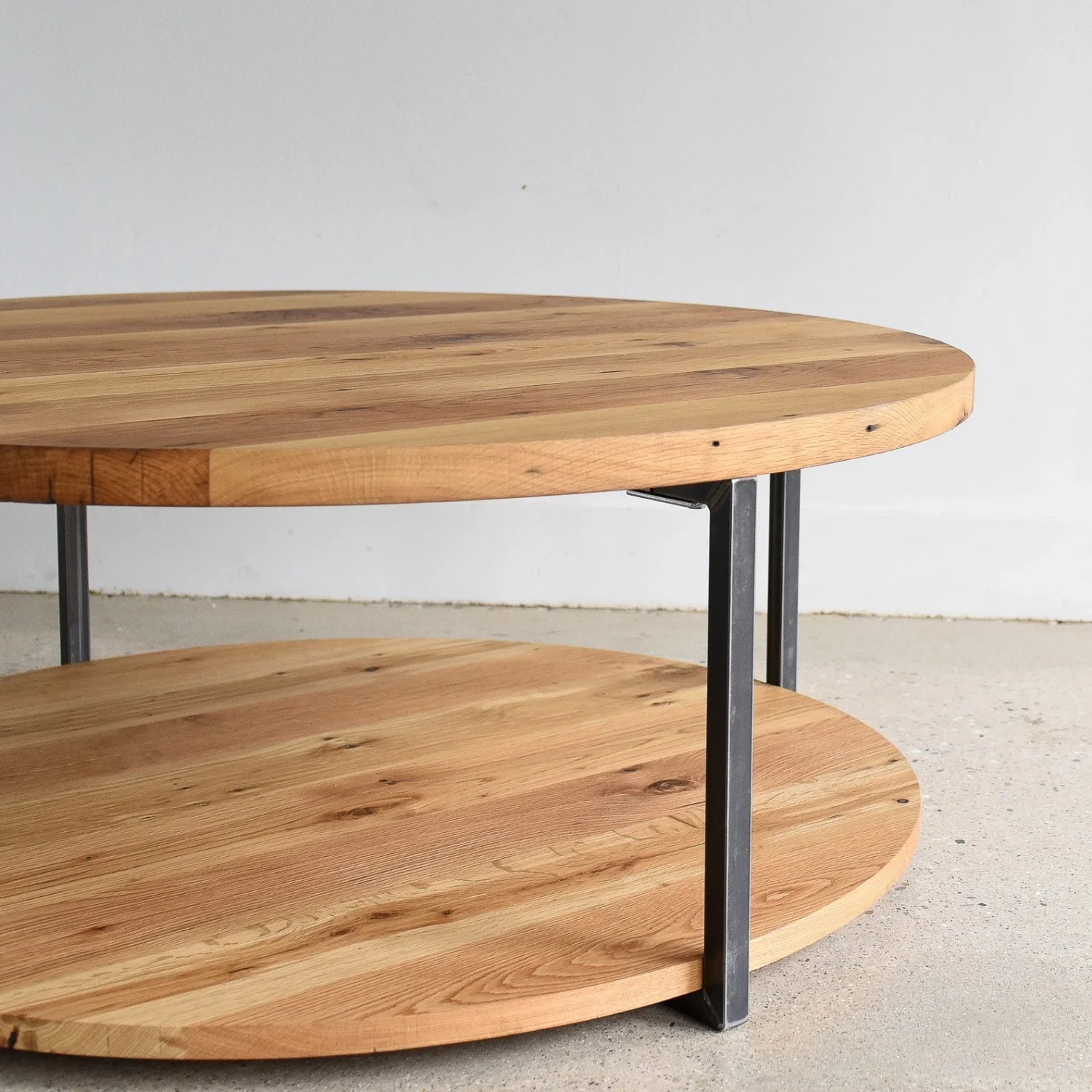 Sheesham Wood Top 2-Tier Round Coffee Table - Image 3