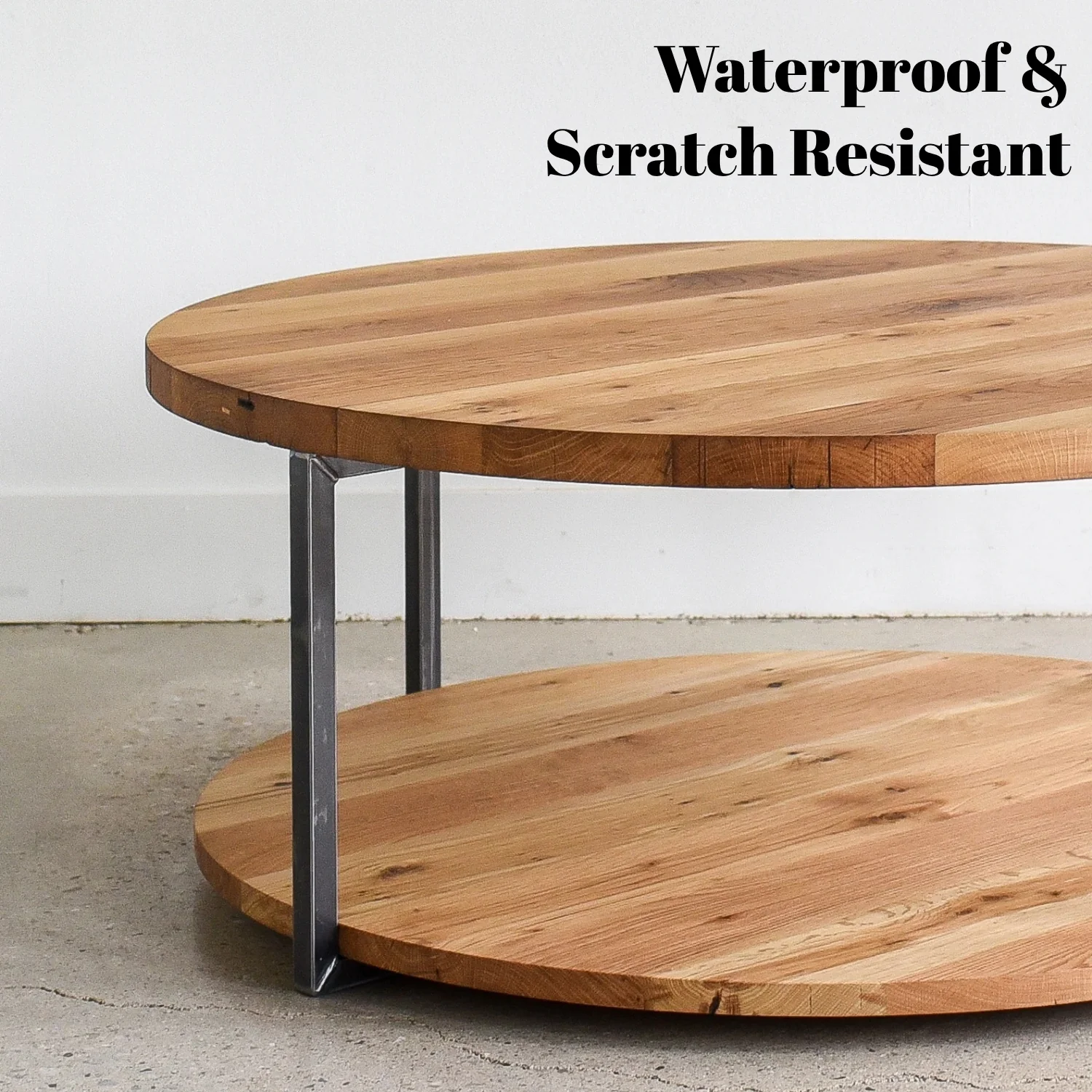 Sheesham Wood Top 2-Tier Round Coffee Table - Image 4