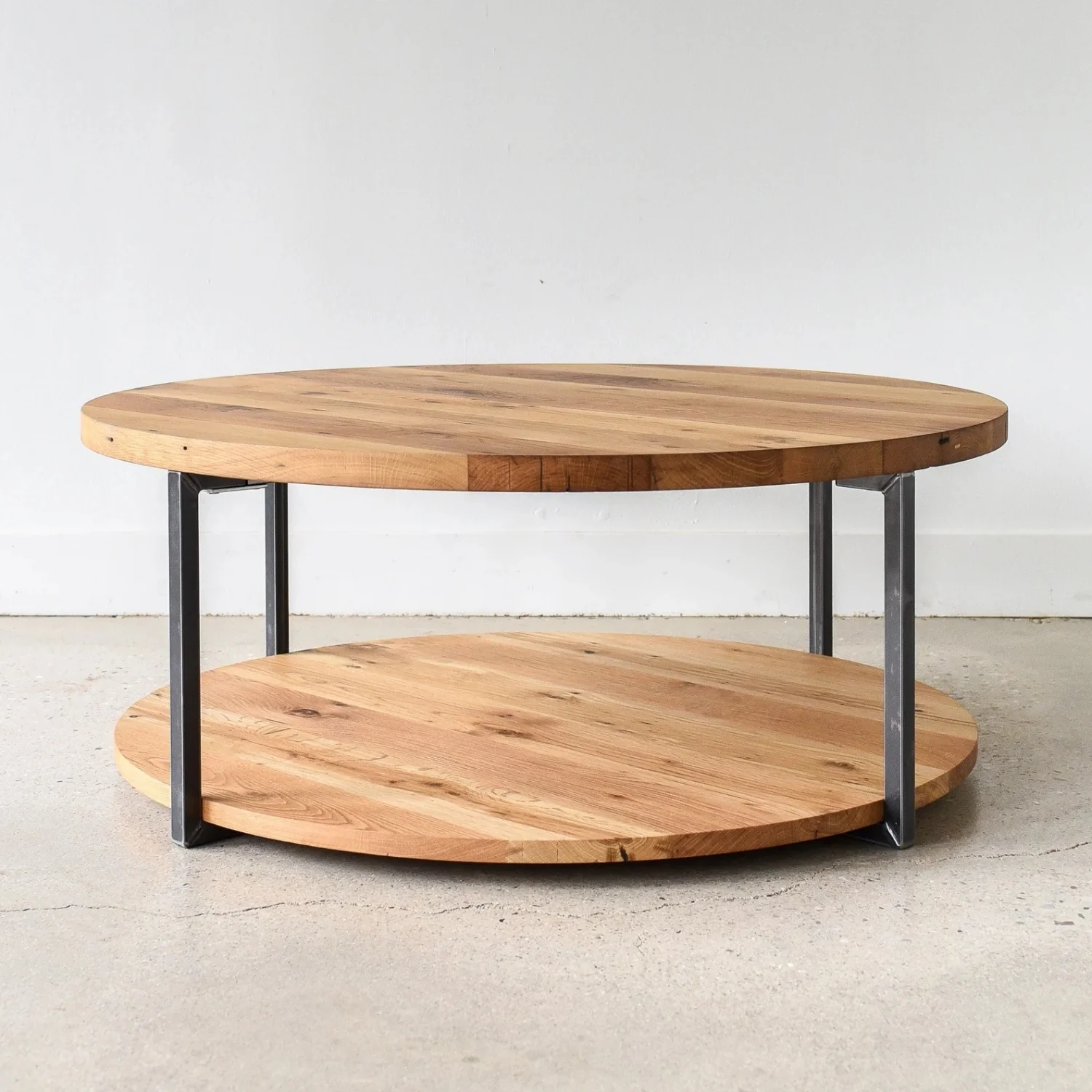Sheesham Wood Top 2-Tier Round Coffee Table - Image 5