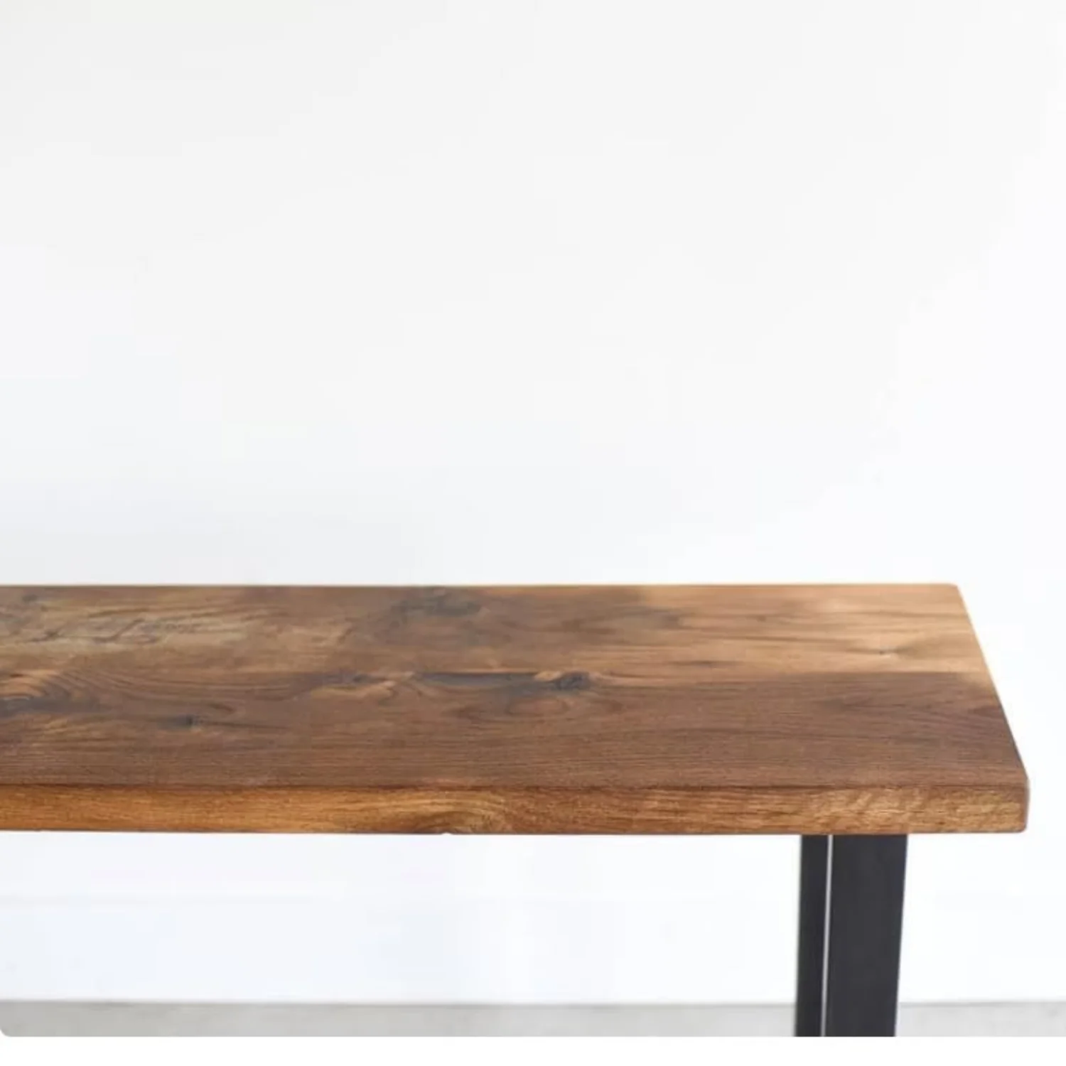 Sheesham Wood Top Modern Console Table - Image 3