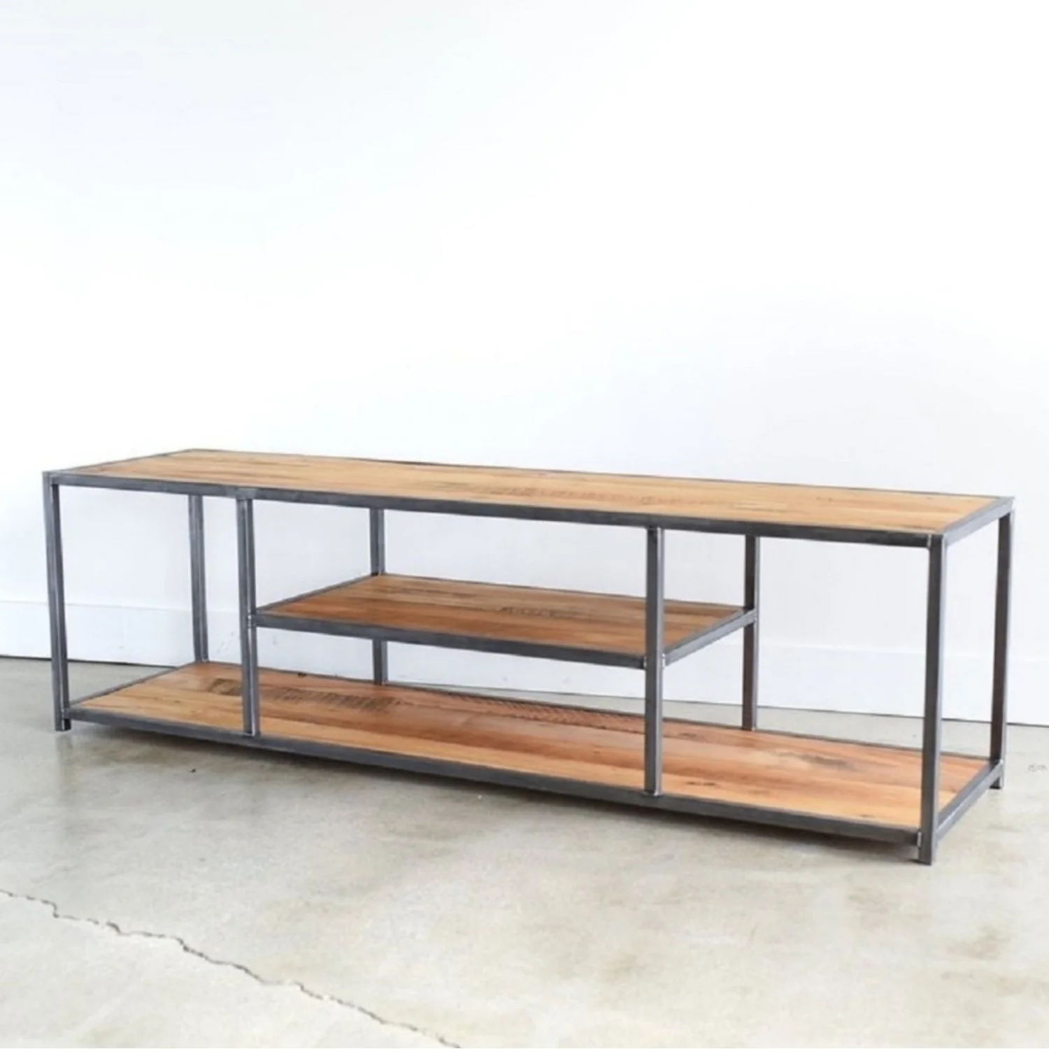 Sheesham Wood Top Open Media Console Table - Image 6