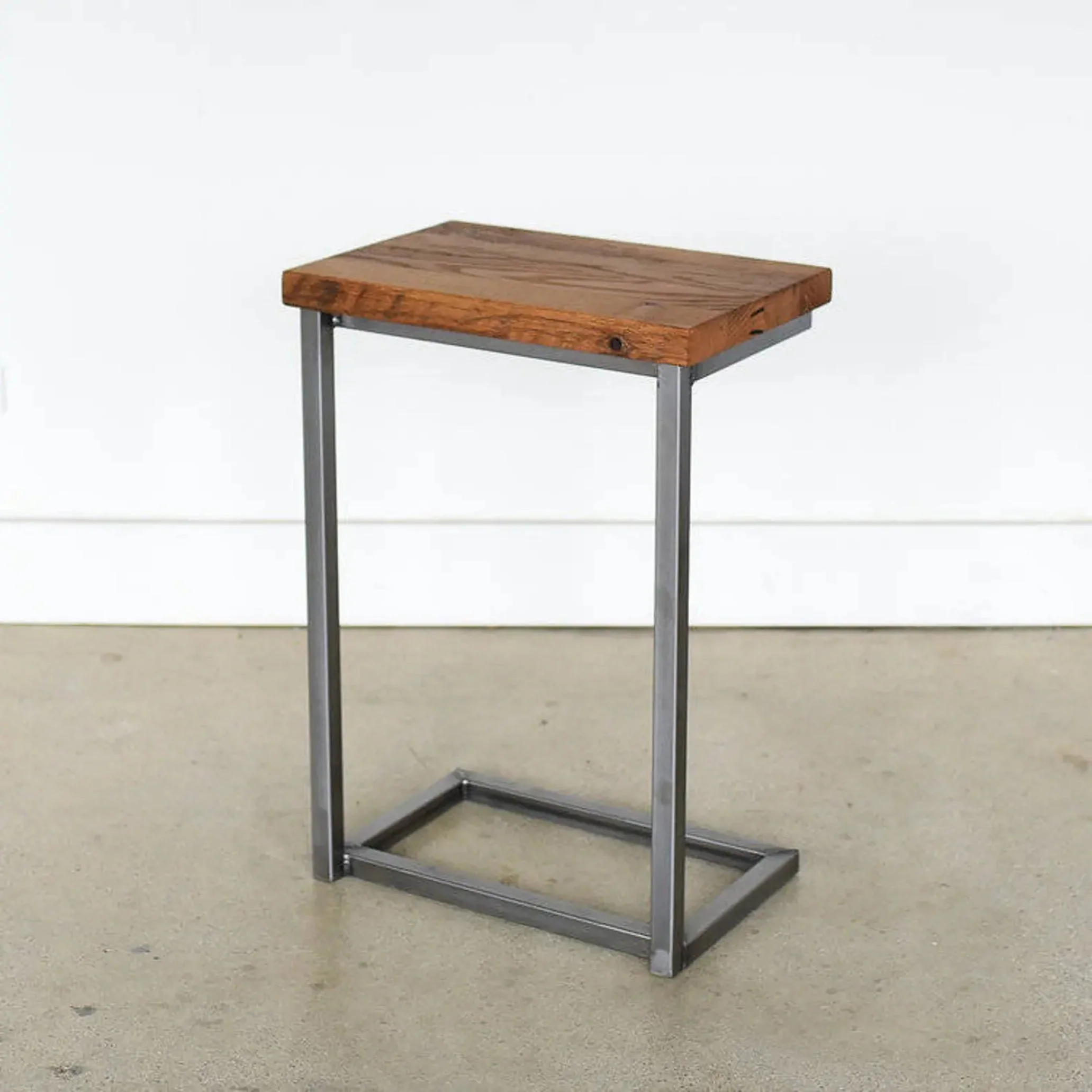 Solid Sheesham Wood C-Shape Corner Side Small End Table - Image 7